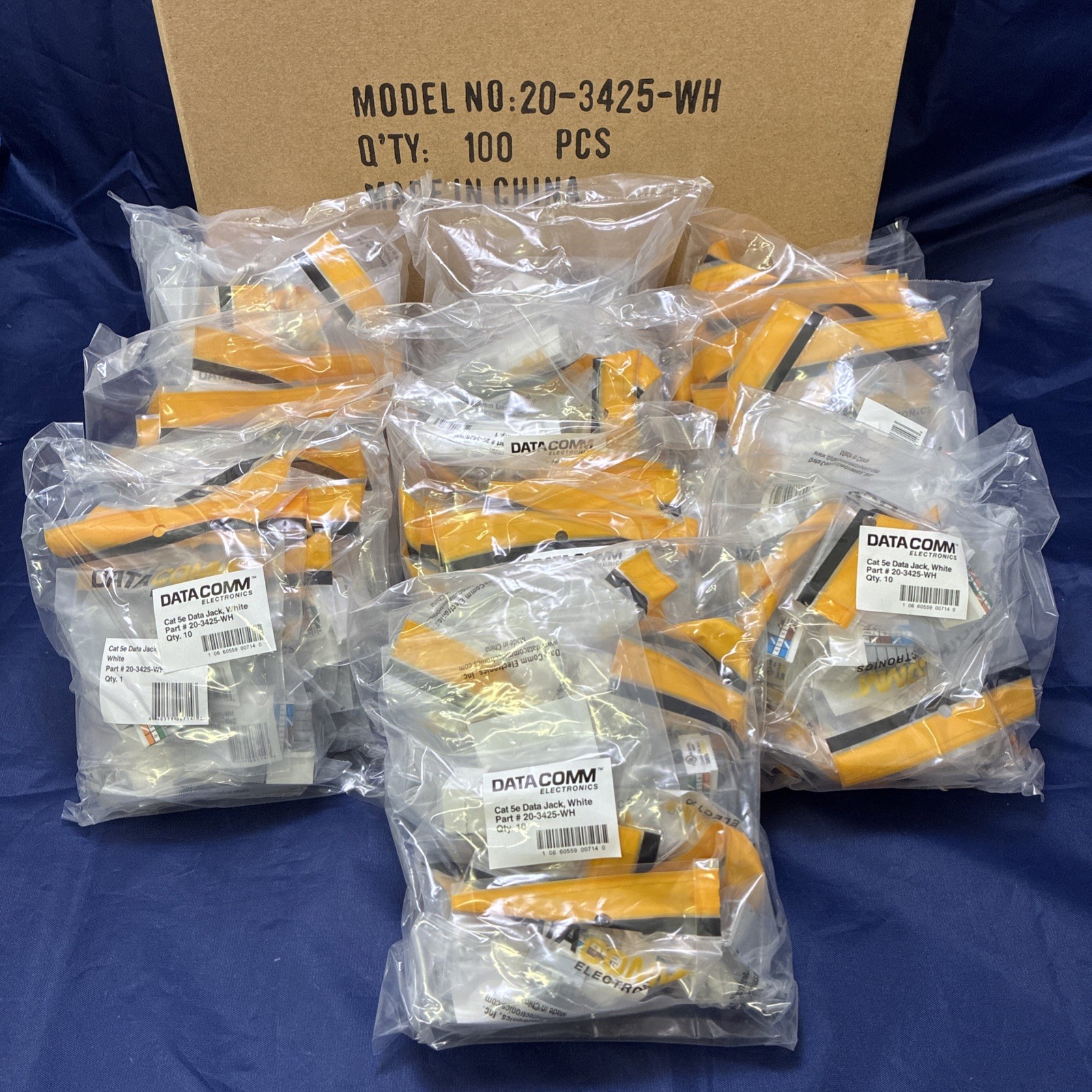 DataComm 20-3425-WH Keystone CAT5e Data Jack - WHITE - Box of 100