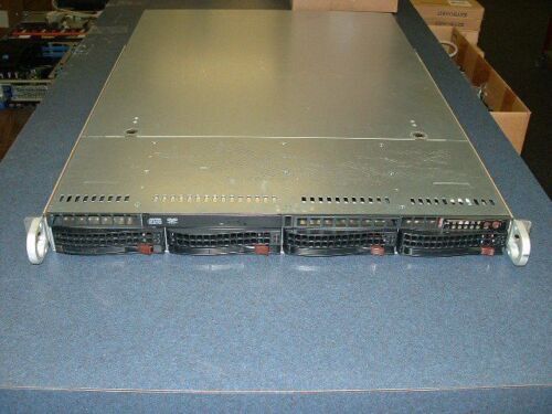 Supermicro 1U Server X9DRI-LN4F 2x E5-2650 V2 2.6ghz 16 Cores 32gb 4xTrays Rails