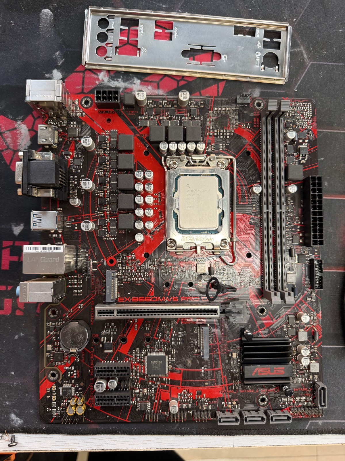 ASUS EX-B660M-V5 PRO D4 Motherboard + Intel Core i5-12490F CPU Bundle Gaming
