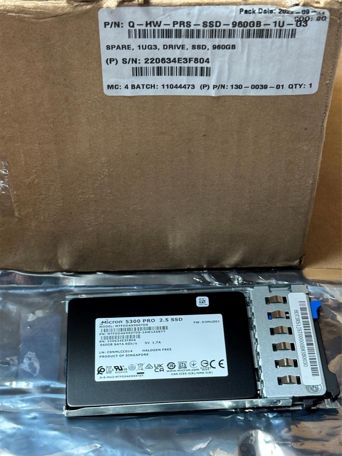 AMS QUMULO 960GB 1TB Spare Solid State Hard Drive SSD HHD for Hybrid Storage App
