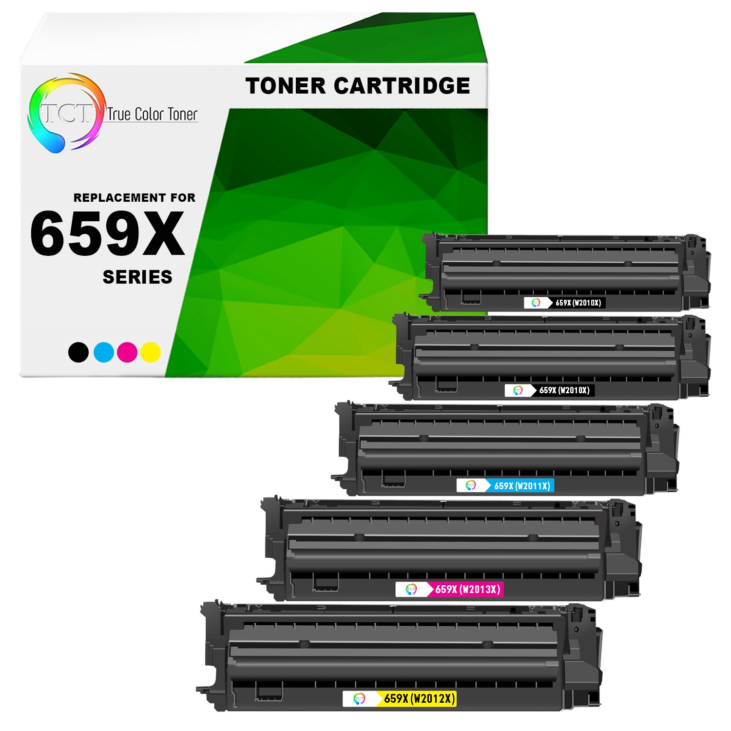 5PK TCT Premium 659X BCYM HY for Compatible HP LaserJet M856 Toner Cartridge