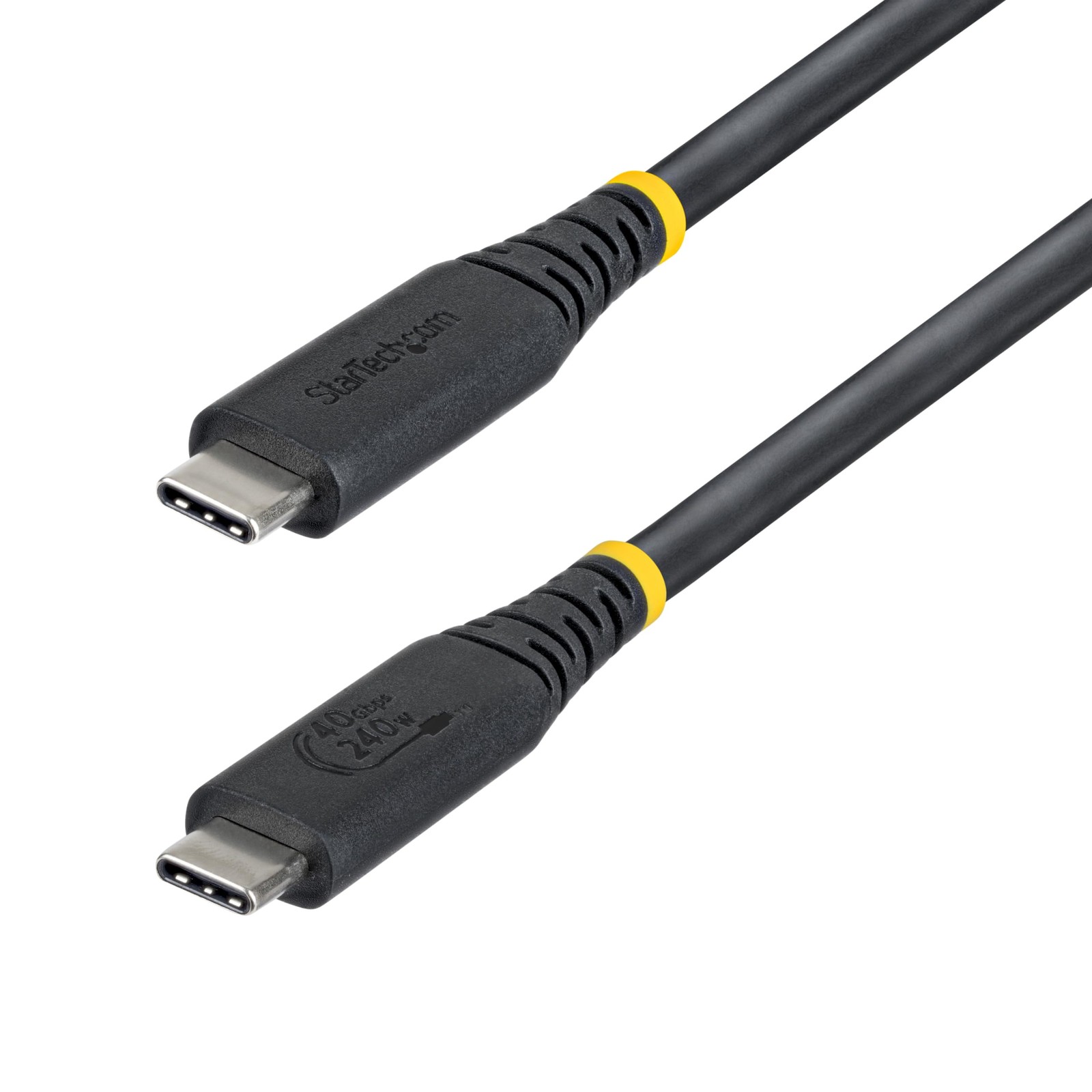 StarTech CC18IN40GUSB4TP 1.5ft USB4 Cable 40Gbps 240W Black