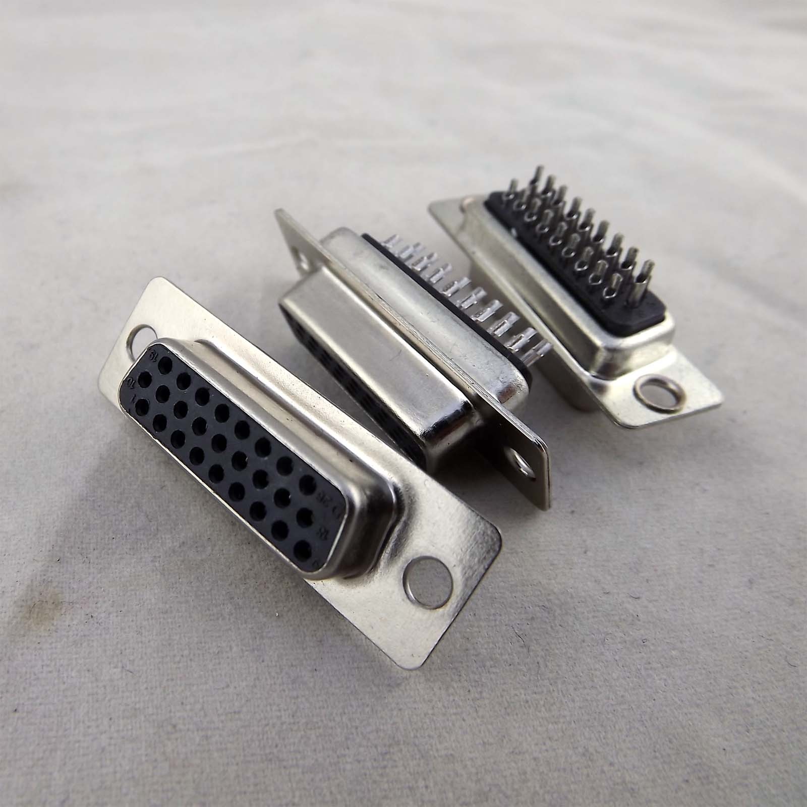 10x D-SUB DB26 26Pin Female Socket Solder Type Straight Adapter Connector 3 Rows