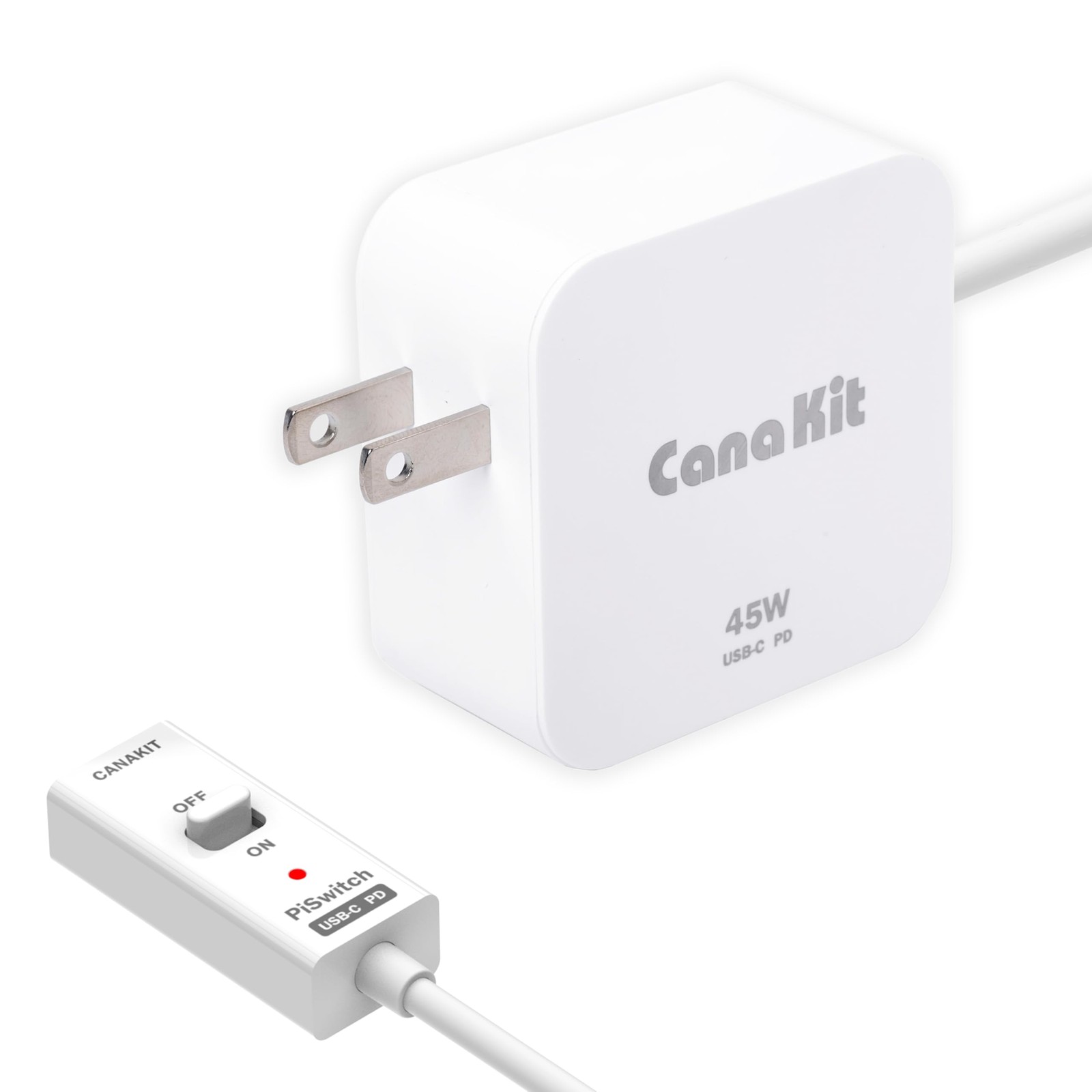 CanaKit 45W USB-C Power Supply with PD for Raspberry Pi 5 PiSwitch...