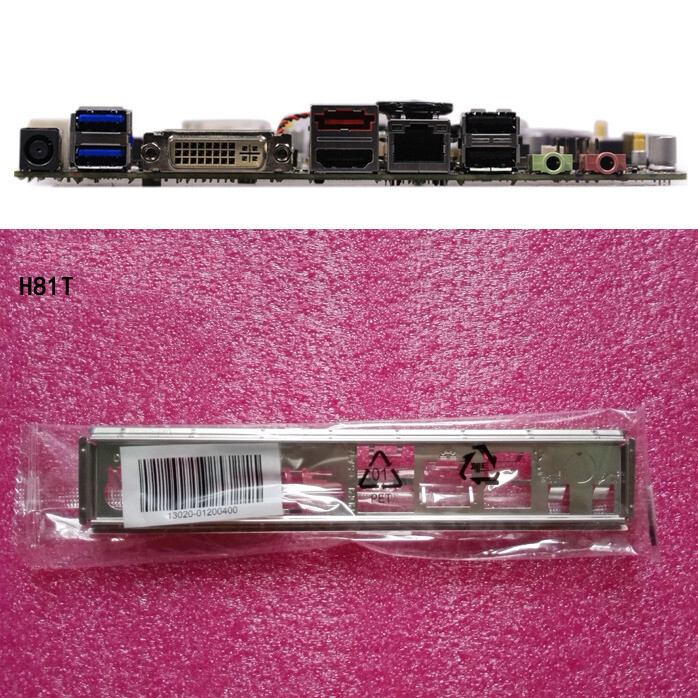 For Asus H81T Half height Shield IO I/O Rear Baffle Backplate Motherboard