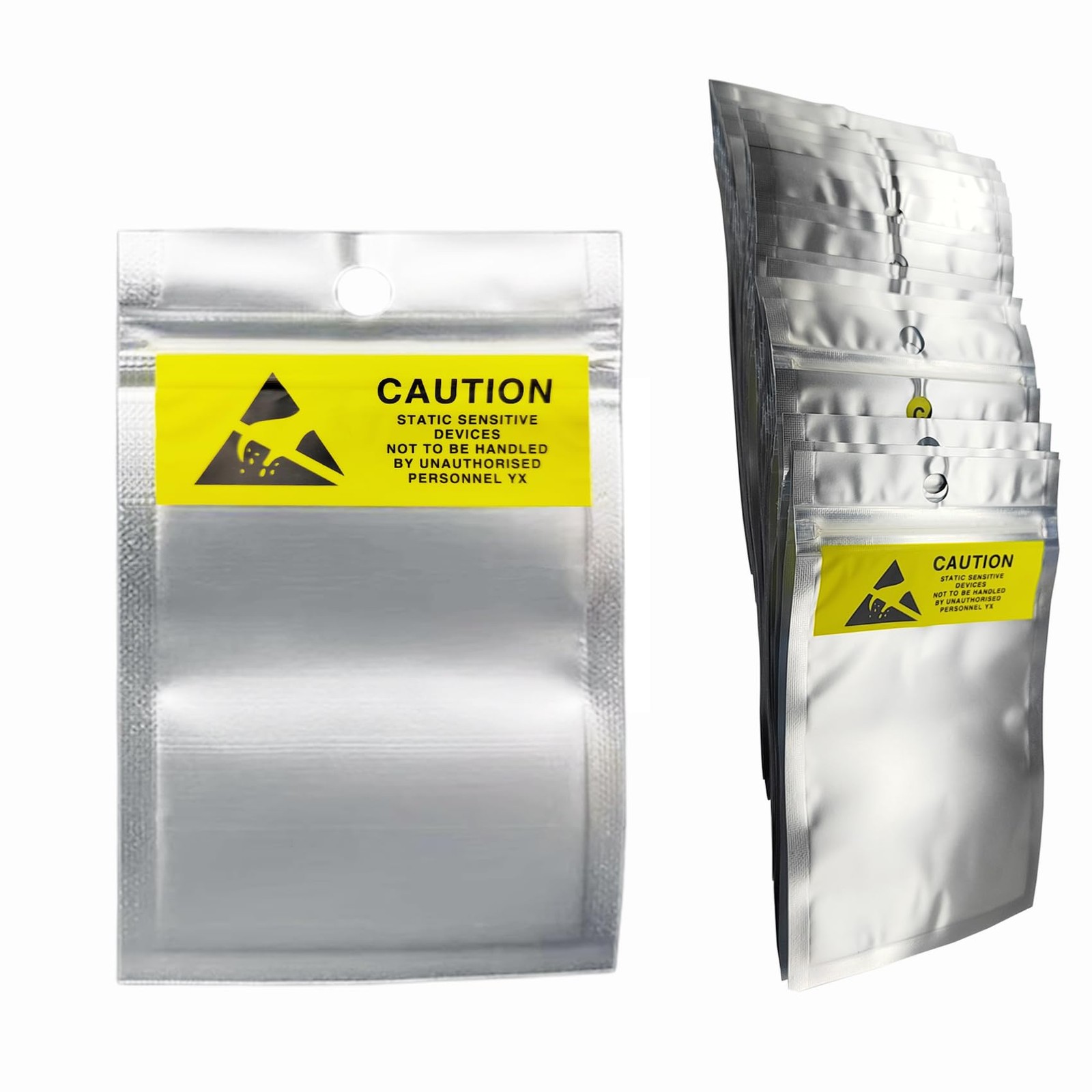100pcs 3.94 * 5.91in ESD Bags,Resealable Translucent Antistatic Bags for SSD,...