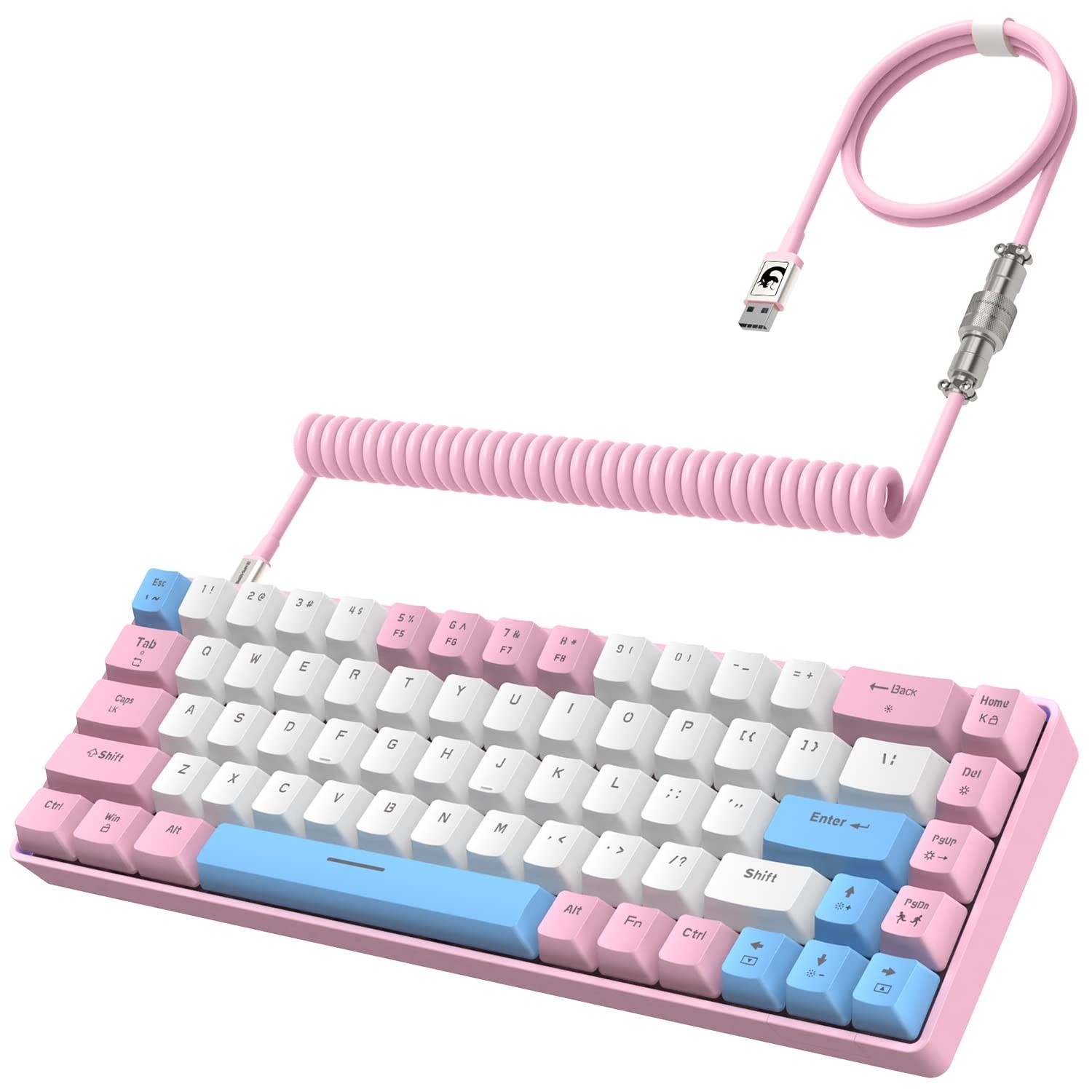 ZIYOU LANG RK-T8 Wired 65% Mechanical Gaming Keyboard with RGB LED Backlit An...