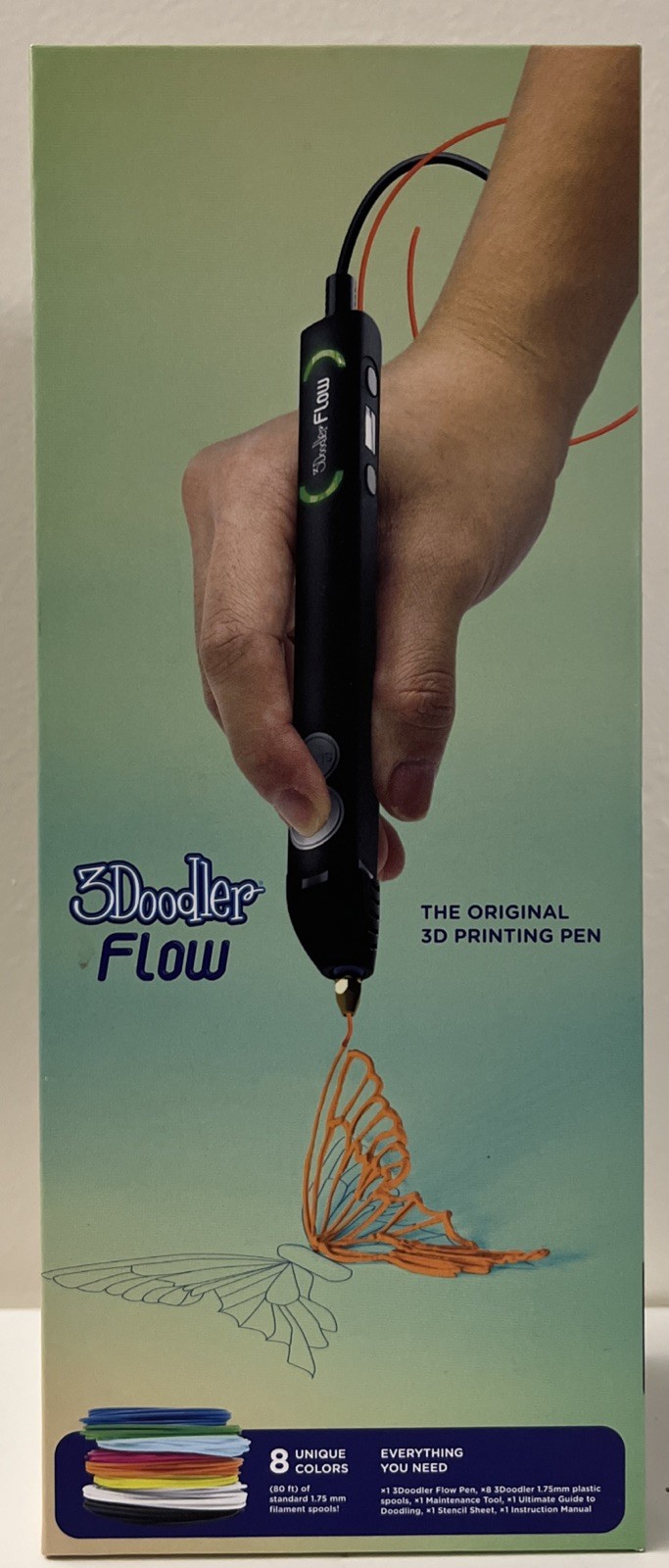 3D- Doodler Flow-Printing Pen Kit – 8 Color Spools Plus/All You Need Great Gift