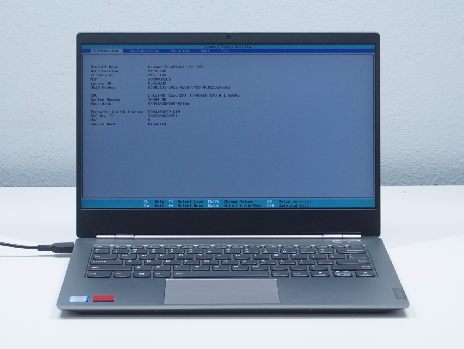 Lenovo ThinkBook 14s-IWL Laptop @1.80GHz i7-8565U 16GB 512GB Webcam (No OS/BATT)