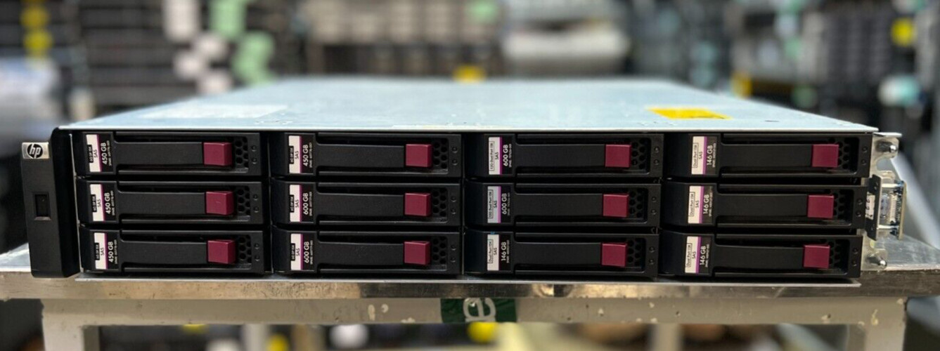 HP P2000 G3 Smart Array AP845A Enclosure 12x HDDs 2x AP836A Controller 2x PSUs