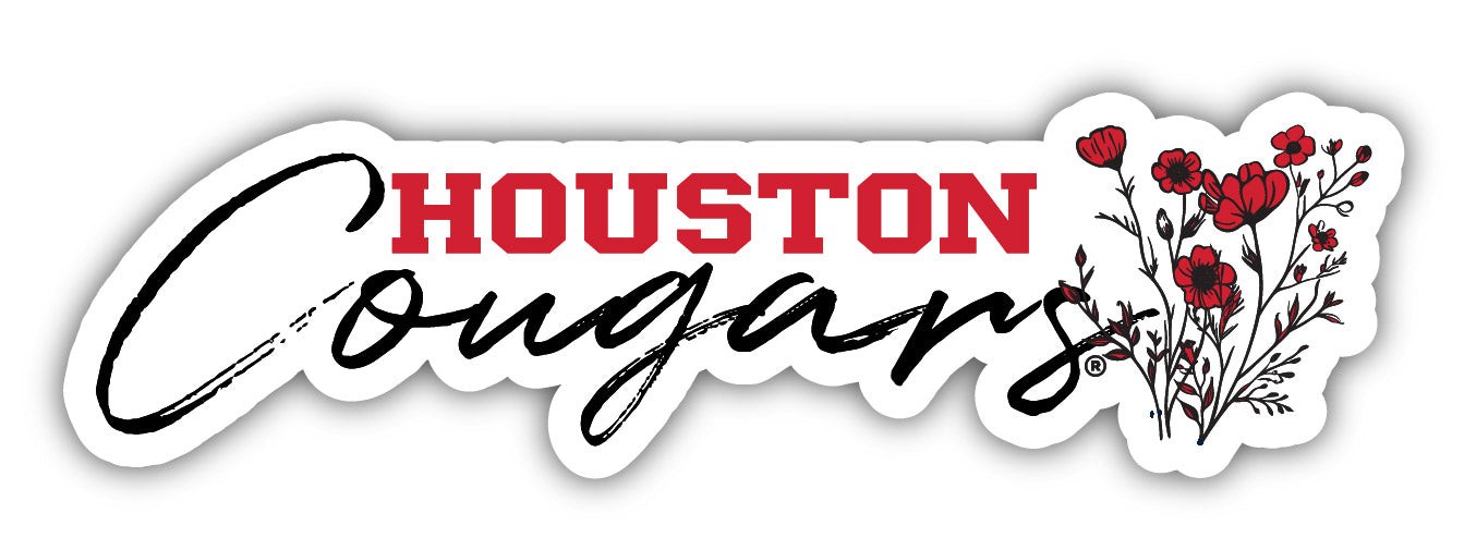 University of Houston Script Floral Sticker/Magnet - School Decor