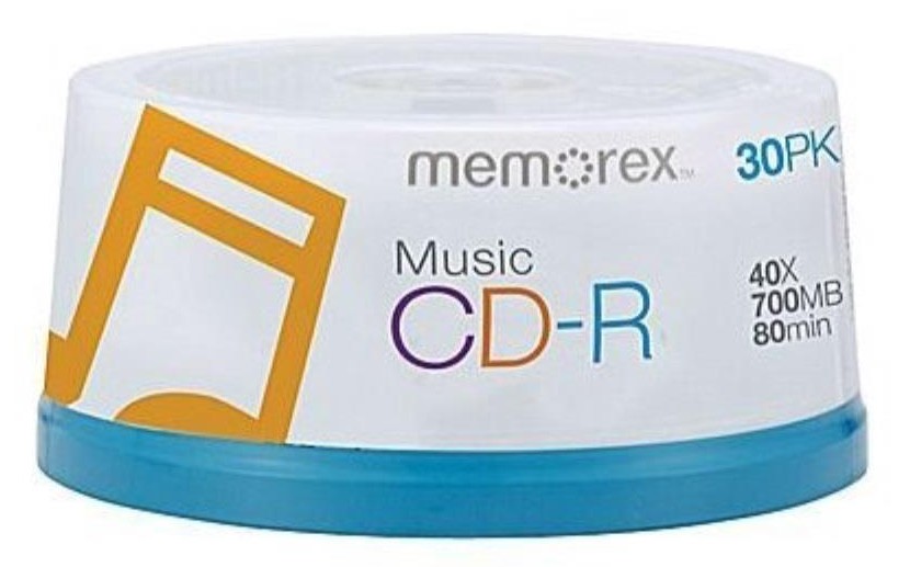 Memorex CD-R 40x Music Digital Audio 80min 700mb Logo Top Lot