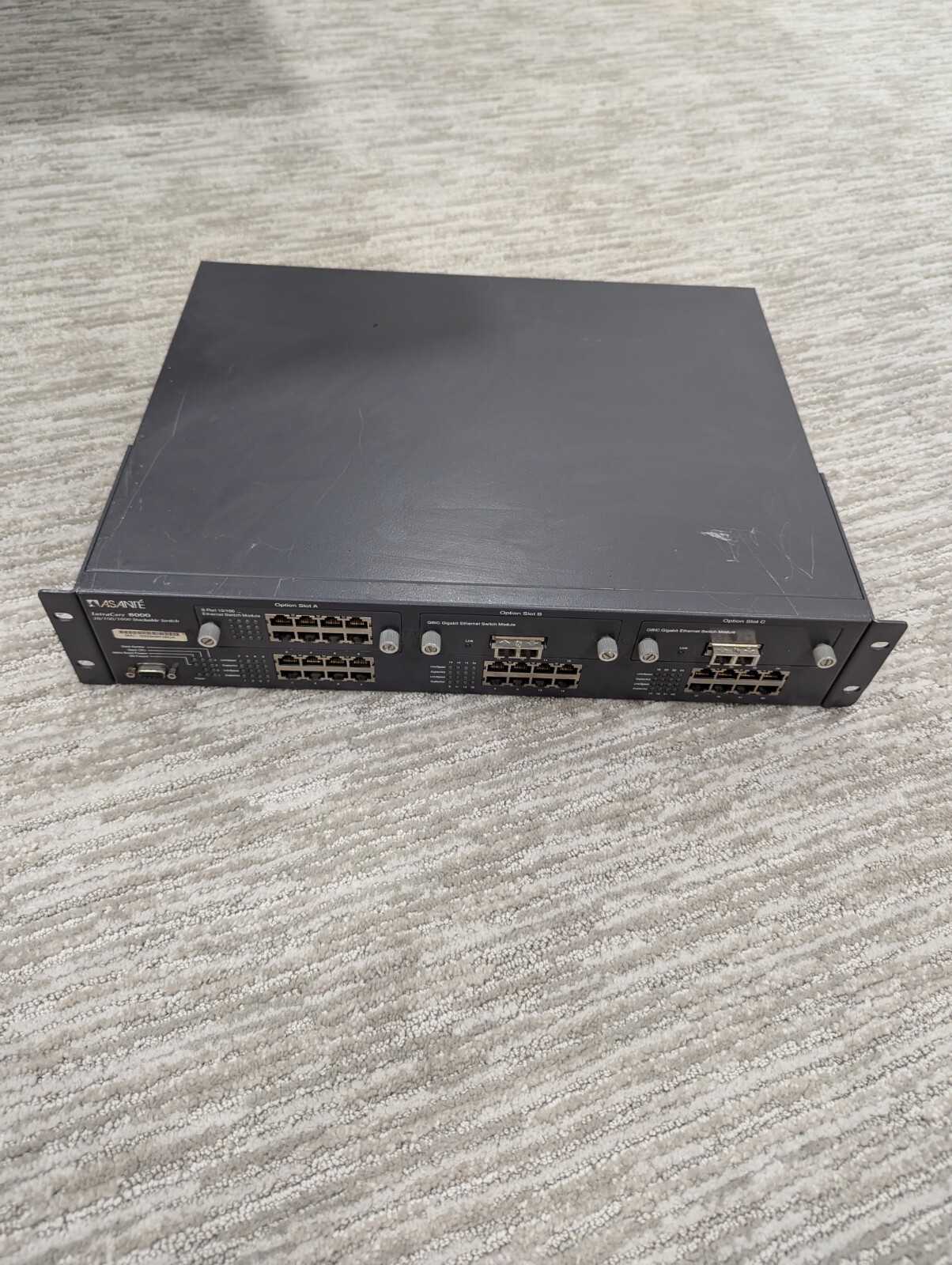ASANTE INTRACORE 8000 STACKABLE ETHERNET SWITCH For Parts Please Read