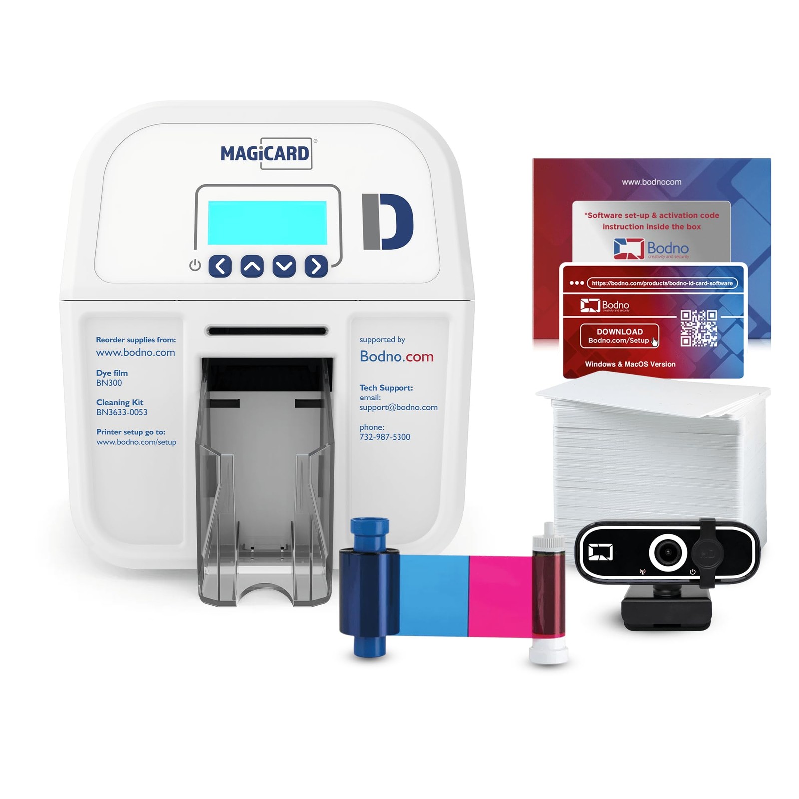 Bodno Magicard D Dual Sided ID Card Printer & Complete Supplies - Bronze Edition