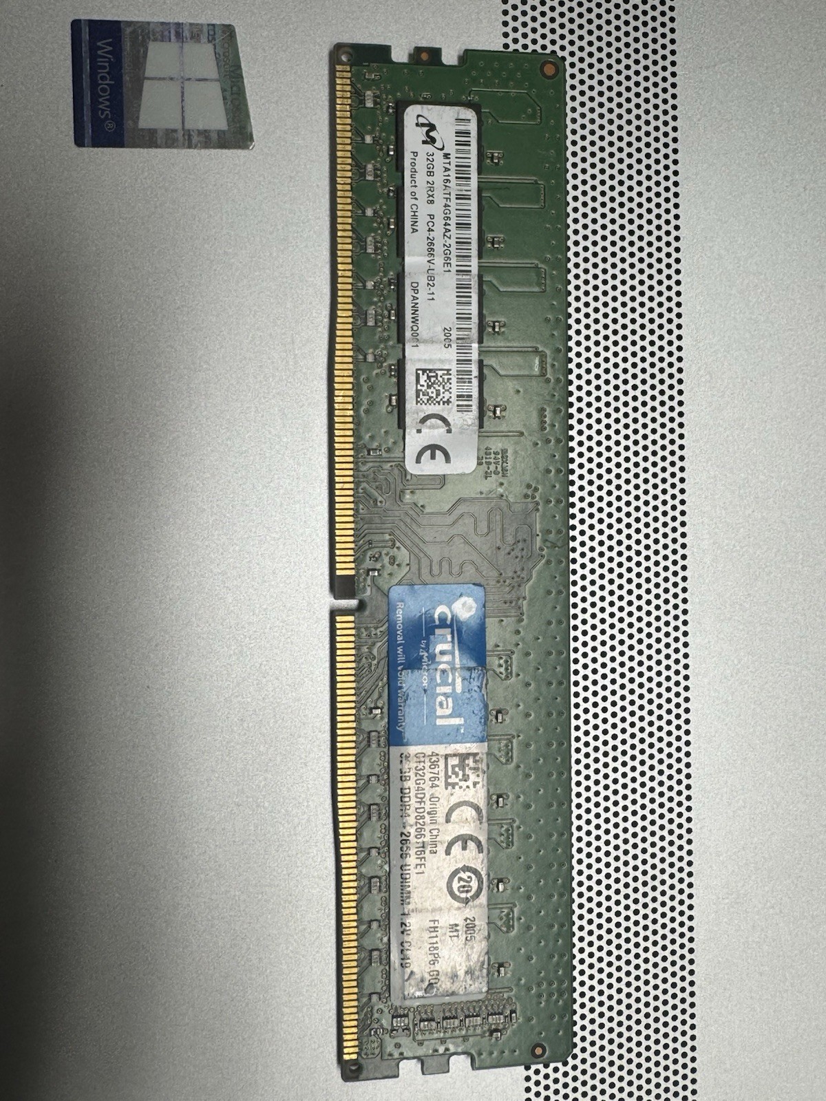 Crucial 32GB 2Rx8 PC4 2600V UB2-11
