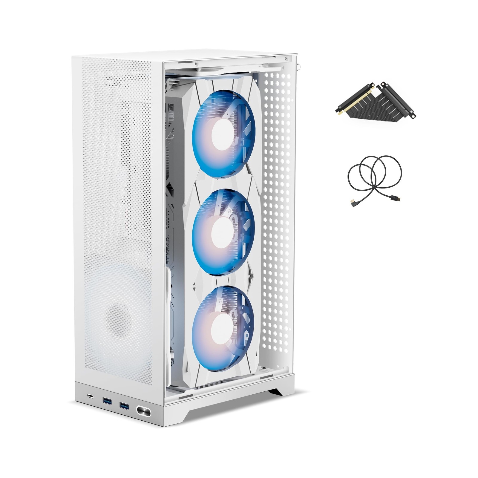 L300 Mesh Mini ITX Handled PC Case, 8.5L Simple Compact Desktop Chassis with ...