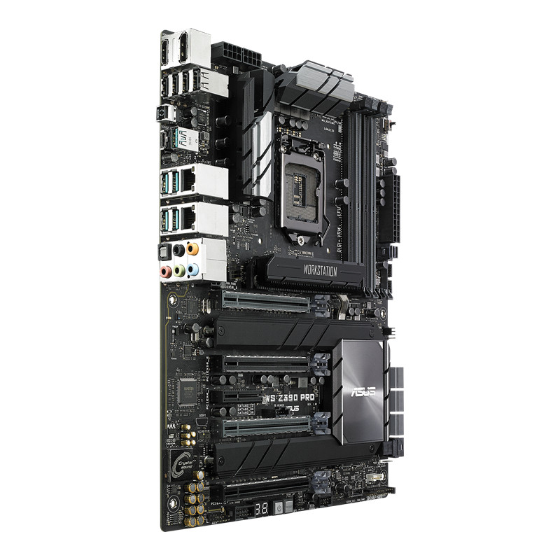 For ASUS WS Z390 PRO motherboard LGA1151 4×DDR4 64GB HDMI+DP ATX Tested OK