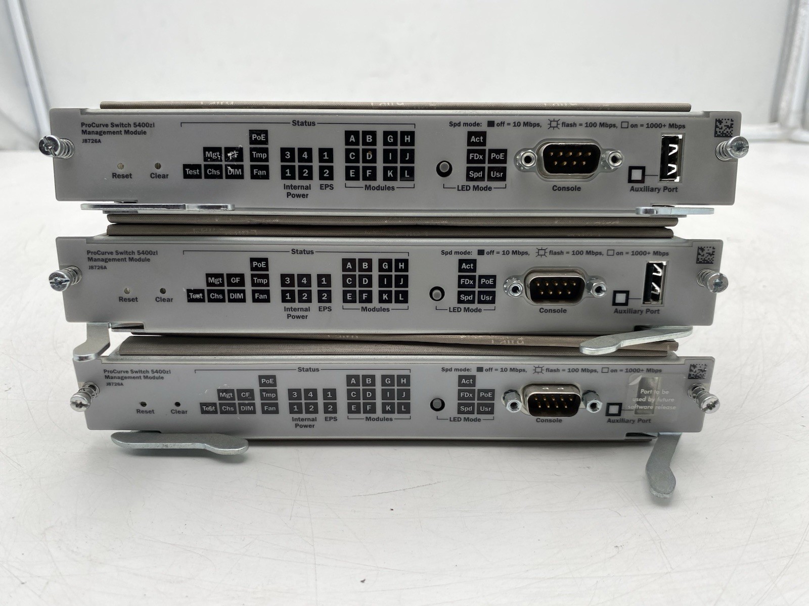 3x HP Procurve J8726A Management Module for 5400zl 256MB RAM Varied Storage