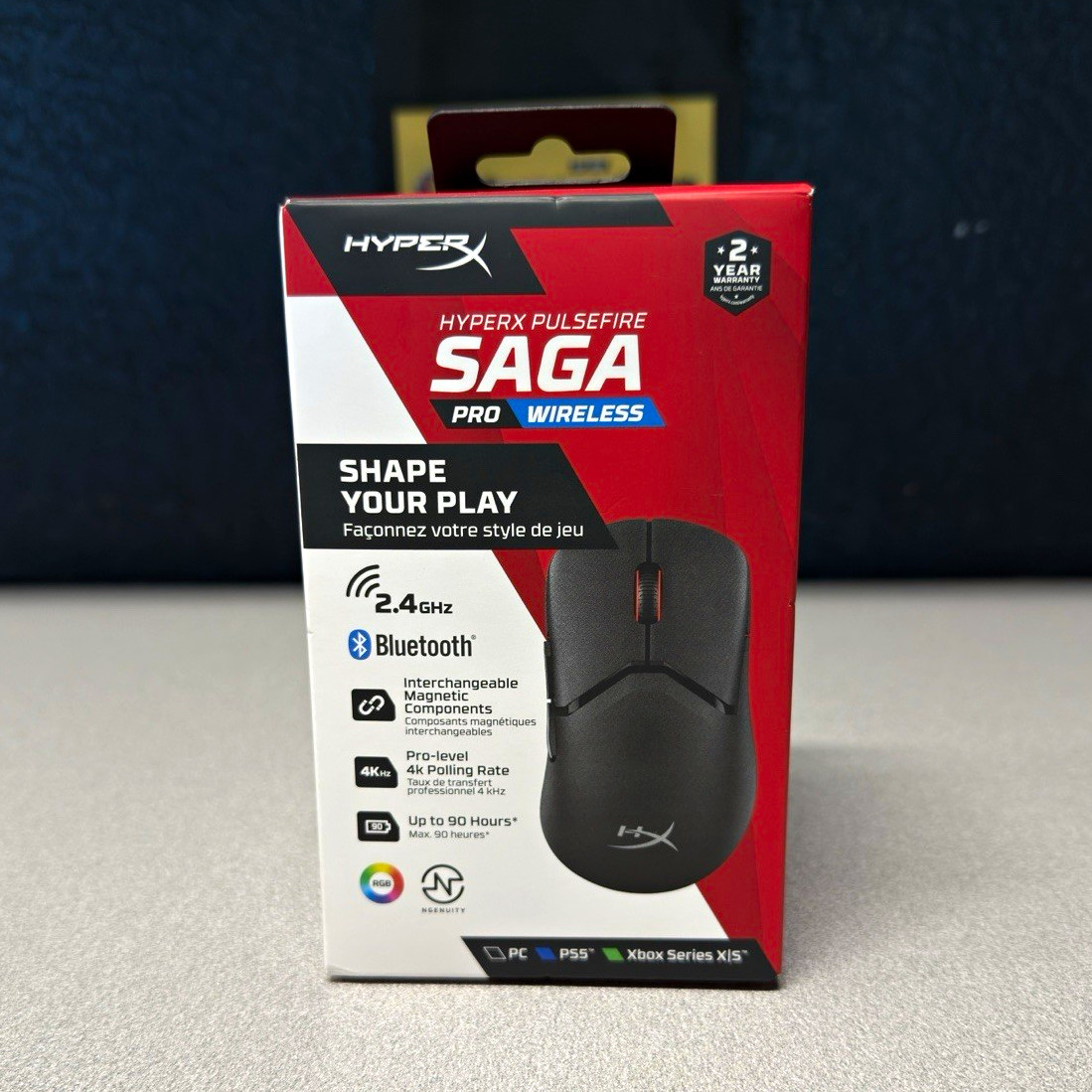 HyperX Pulsefire Saga Pro Wireless Gaming Mouse Bluetooth 26000 DPI 6-Button