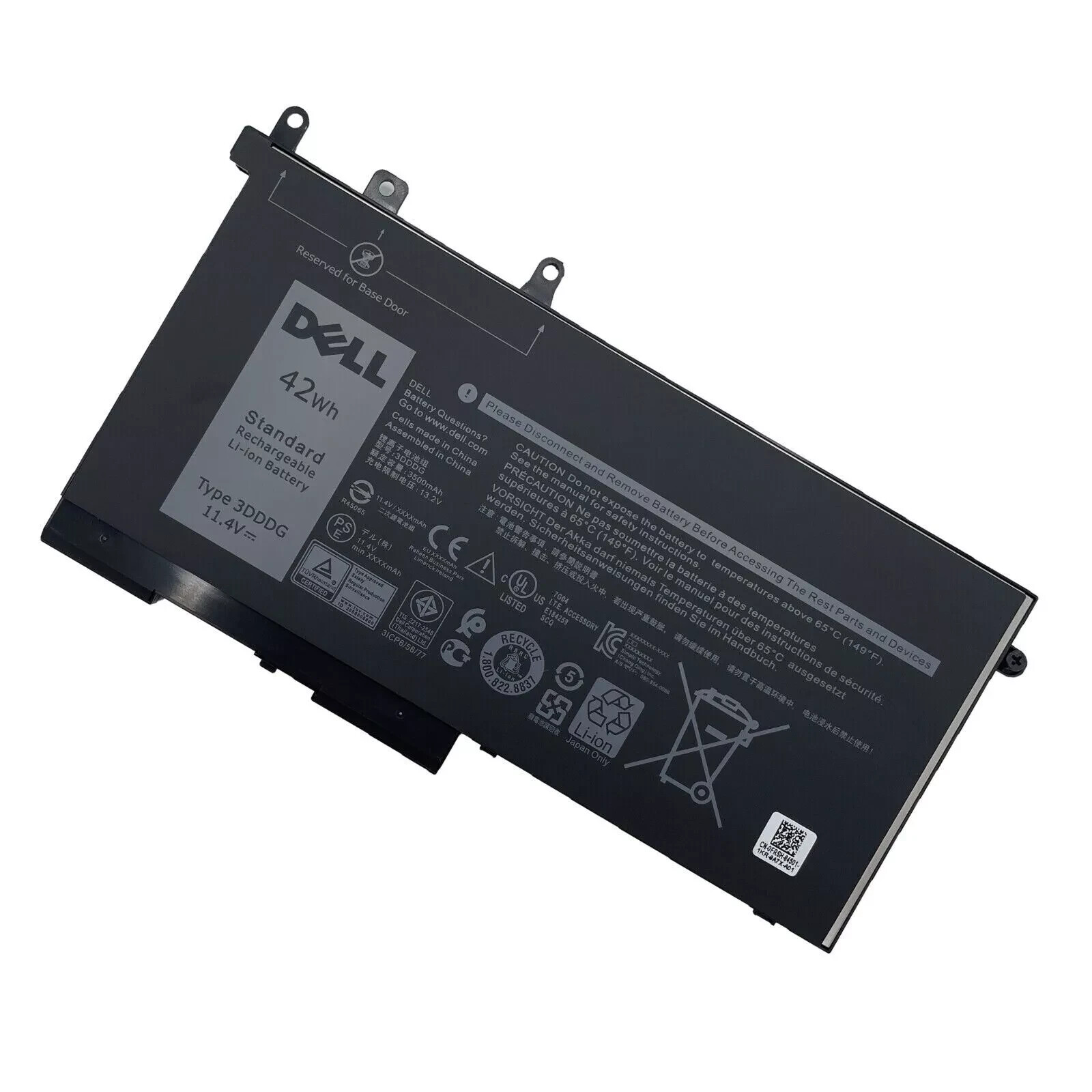 Genuine OEM Battery 3DDDG for Dell Latitude 15 3520 3530 E5280 E5480 E5580 42WH