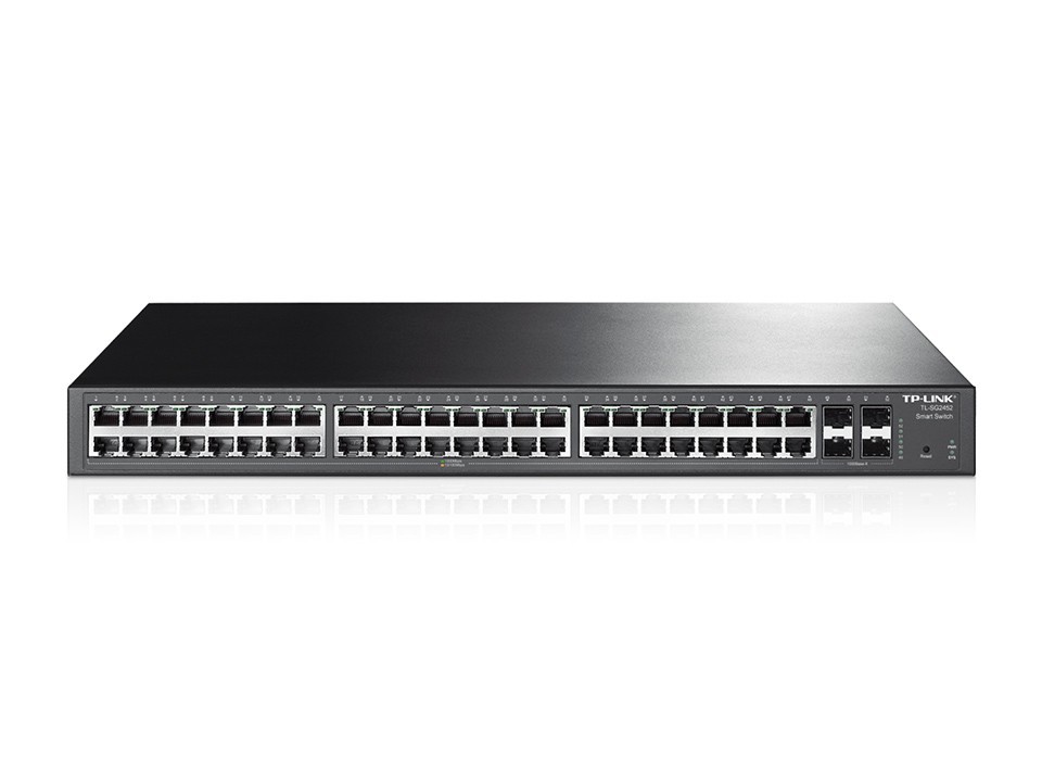 TP-LINK T1600G-52PS 52 Ports Rack Mountable 48-Port Gigabit Smart Switch