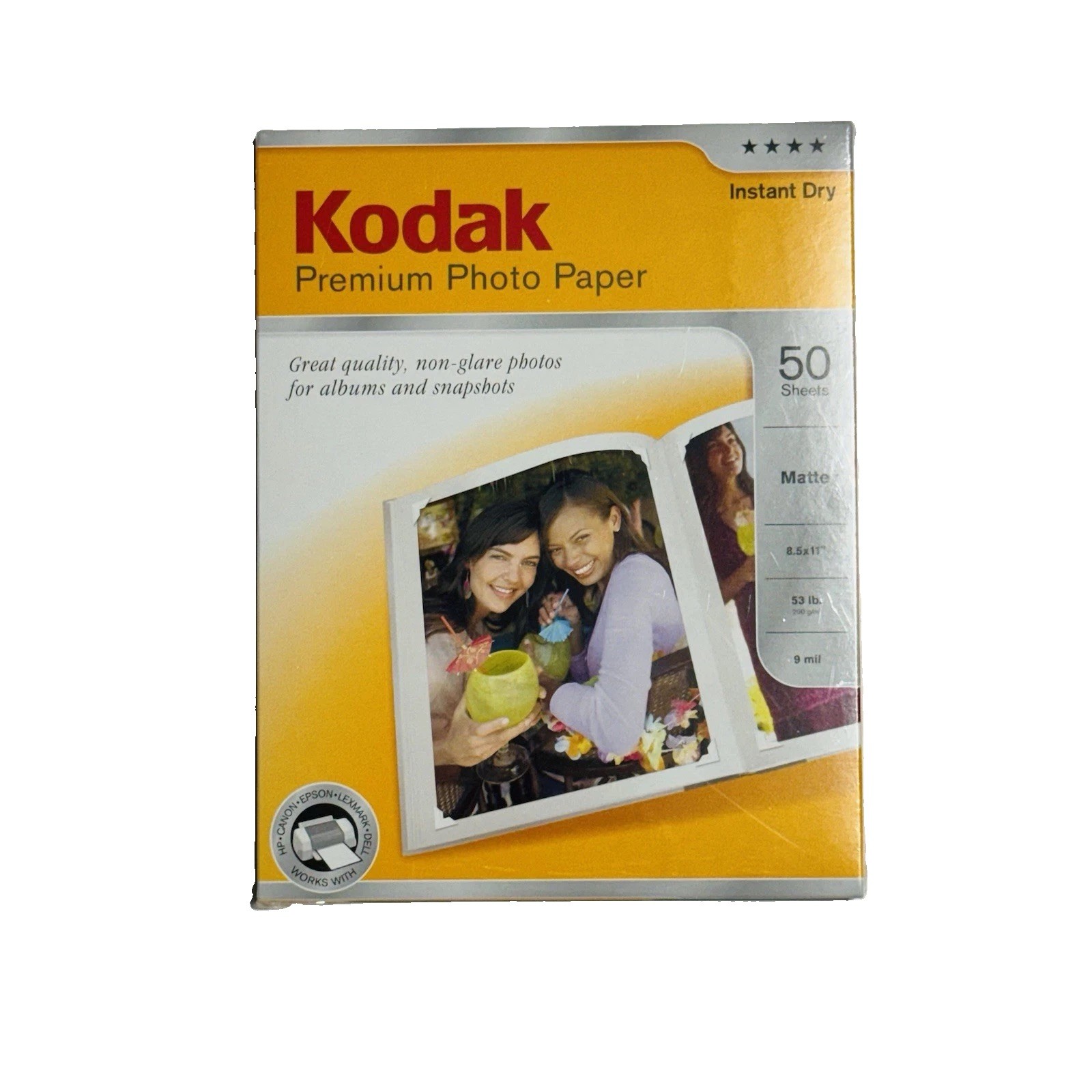 Kodak Ultra Premium Instant Dry Matte Photo Paper 50 Sheets 8.5 X 11” SEALED