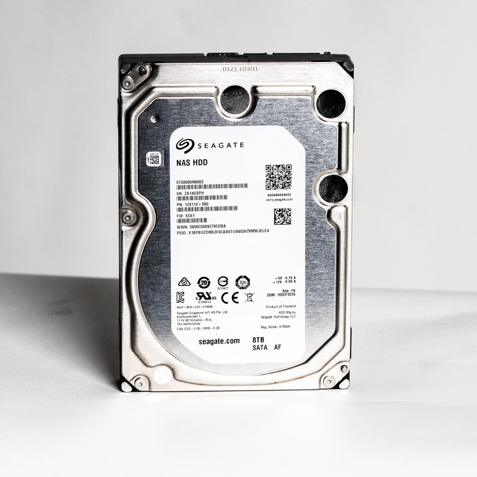 8TB Seagate Enterprise, HDD, 7200 RPM, 3.5" inch (ST8000VN0002) Hard Drive