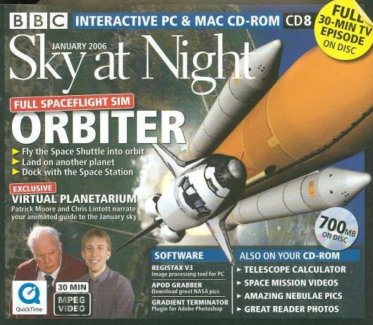 Sky At Night January 2006 Issue 8 PC CD magazine spaceflight shuttle sim videos+