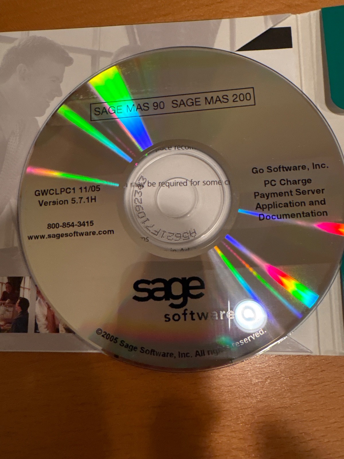 BRAND NEW UNUSED SAGE MAS90 and MAS200 ERP PC Charge Payment server CD