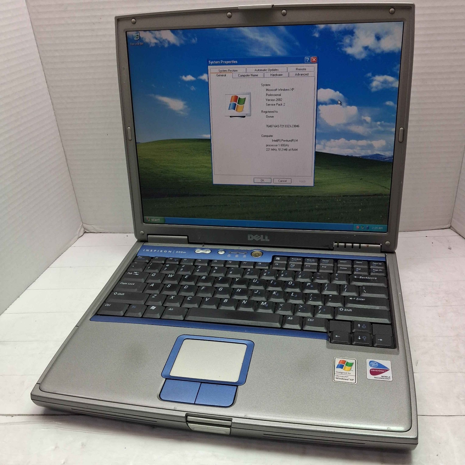 Dell Inspiron 600m Windows XP Vintage Laptop Pentium M 512MB RAM 40GB HDD ^