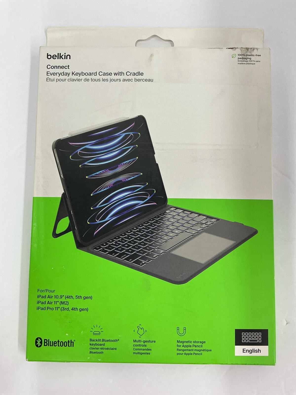 Belkin Connect Backlit Keyboard Case iPad Air 10.9" 4th 5th & Pro 11 BBZ001TT-V1