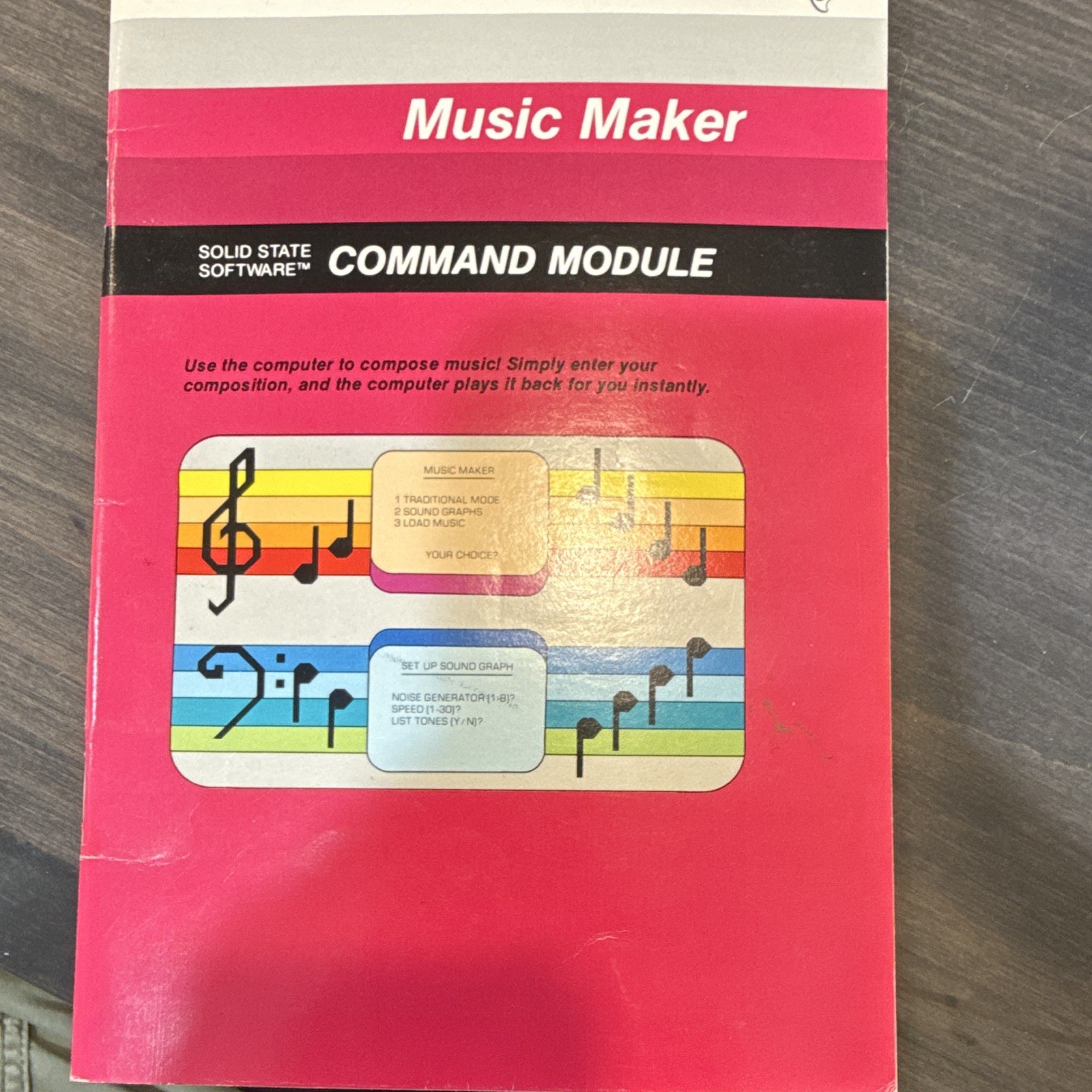 Solid State Software Music Maker Command Module Vintage Computer Software