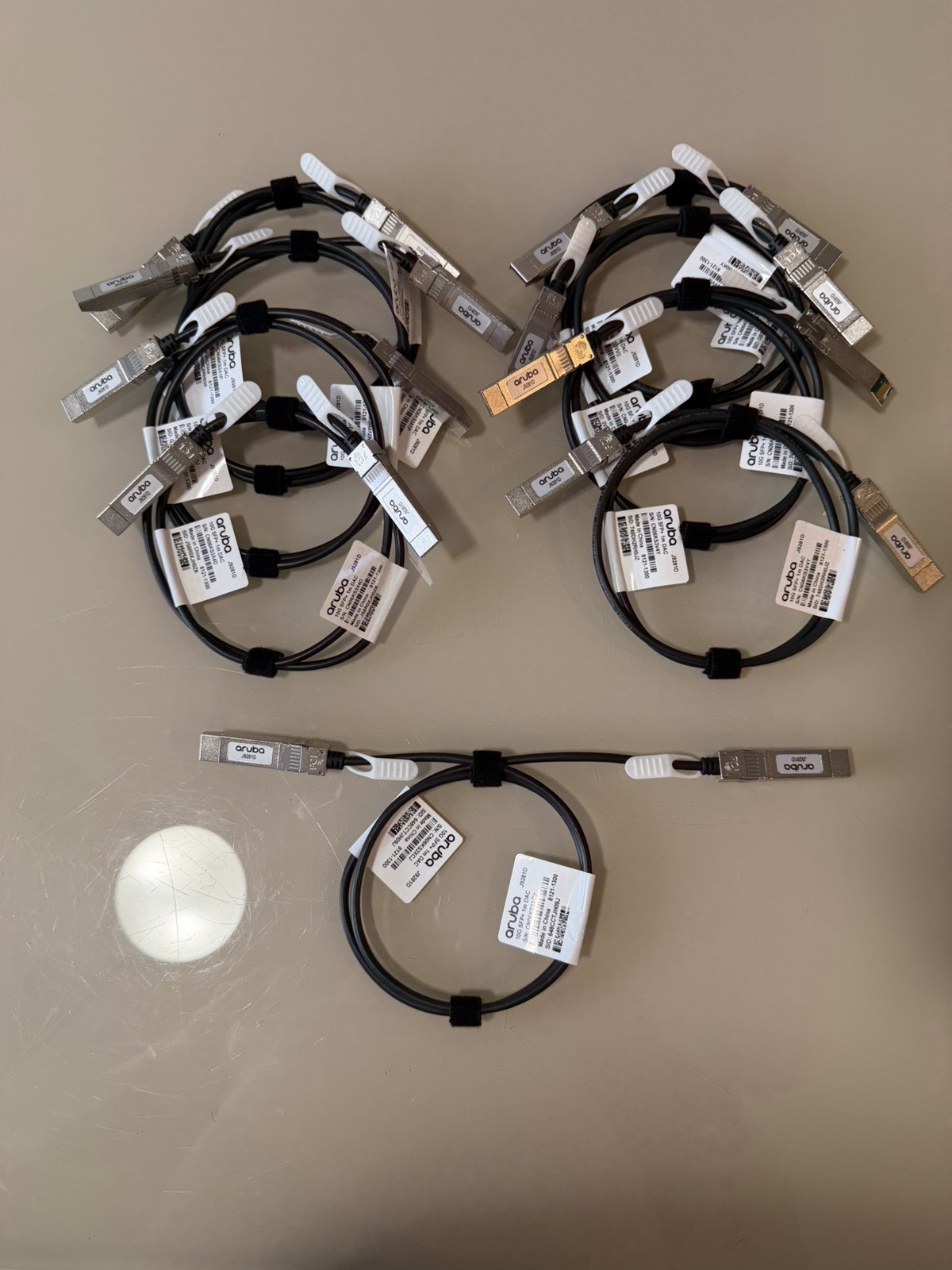 Lot of 10- J9283D- HPE Aruba 10G SFP+  1 meter DAC Cable