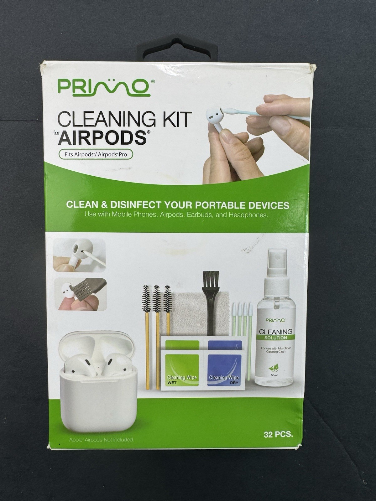NEW Primo Just Wireless 89117 Airpods 32-PC Cleaning Kit with Precision Tools