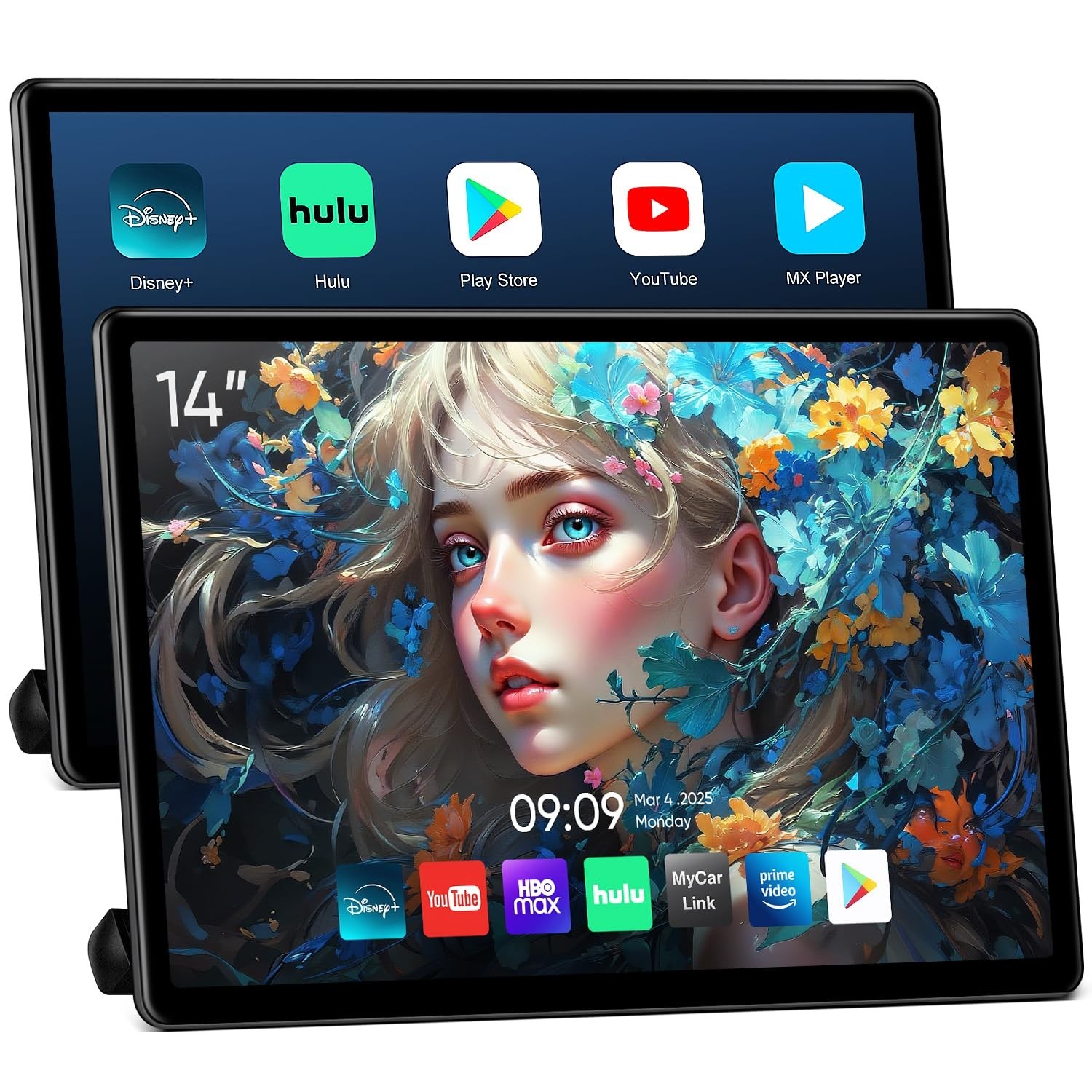 14inch Android Portable Car TV Headrest Monitor Tablet for Cars Back seat Sup...