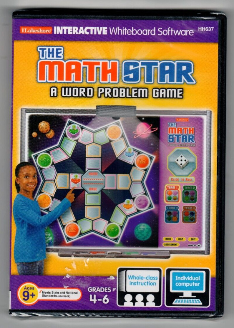 The Math Star, A word problem game, iLakeshore, Interactive Whiteboard Software