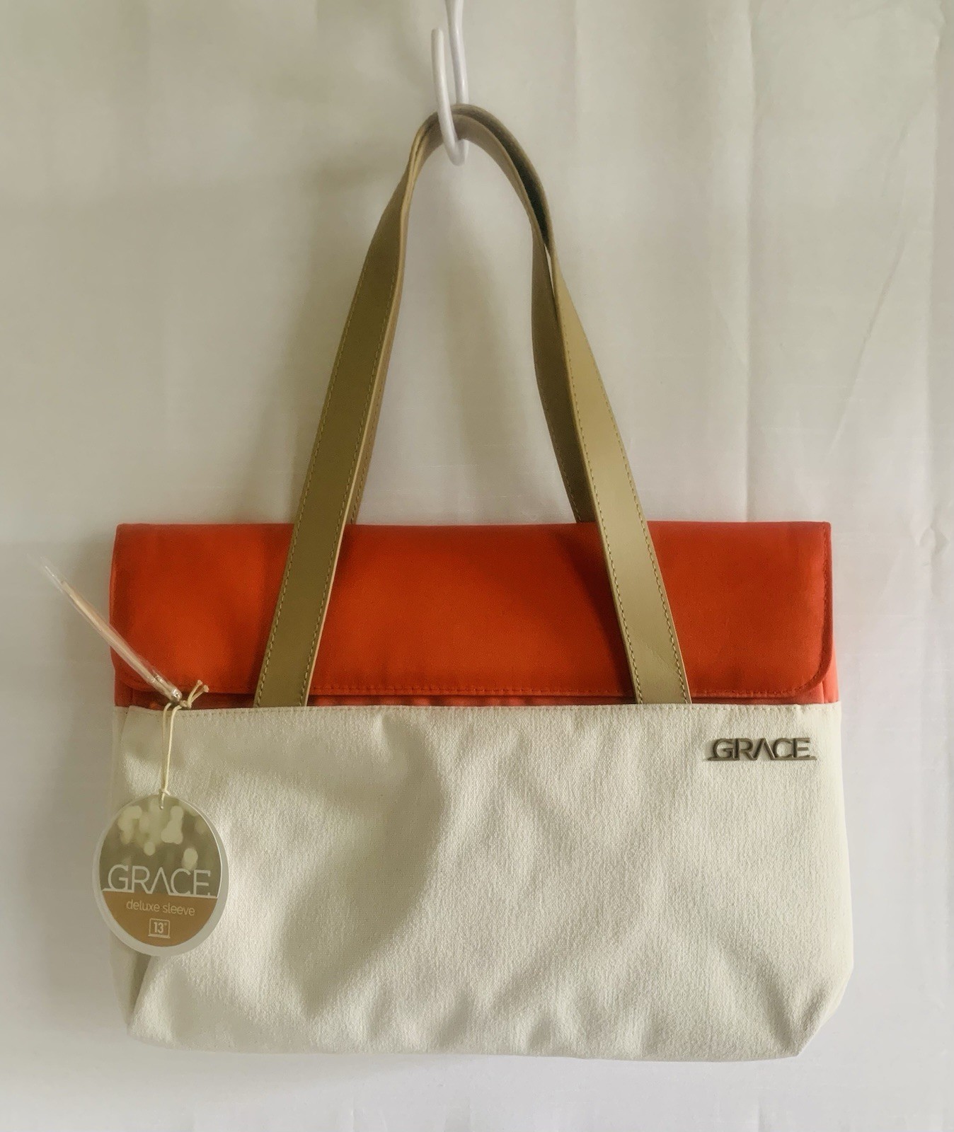 STM Sydney Australia Grace Deluxe Sleeve for 13” Laptop Coral Cream  Tote Bag