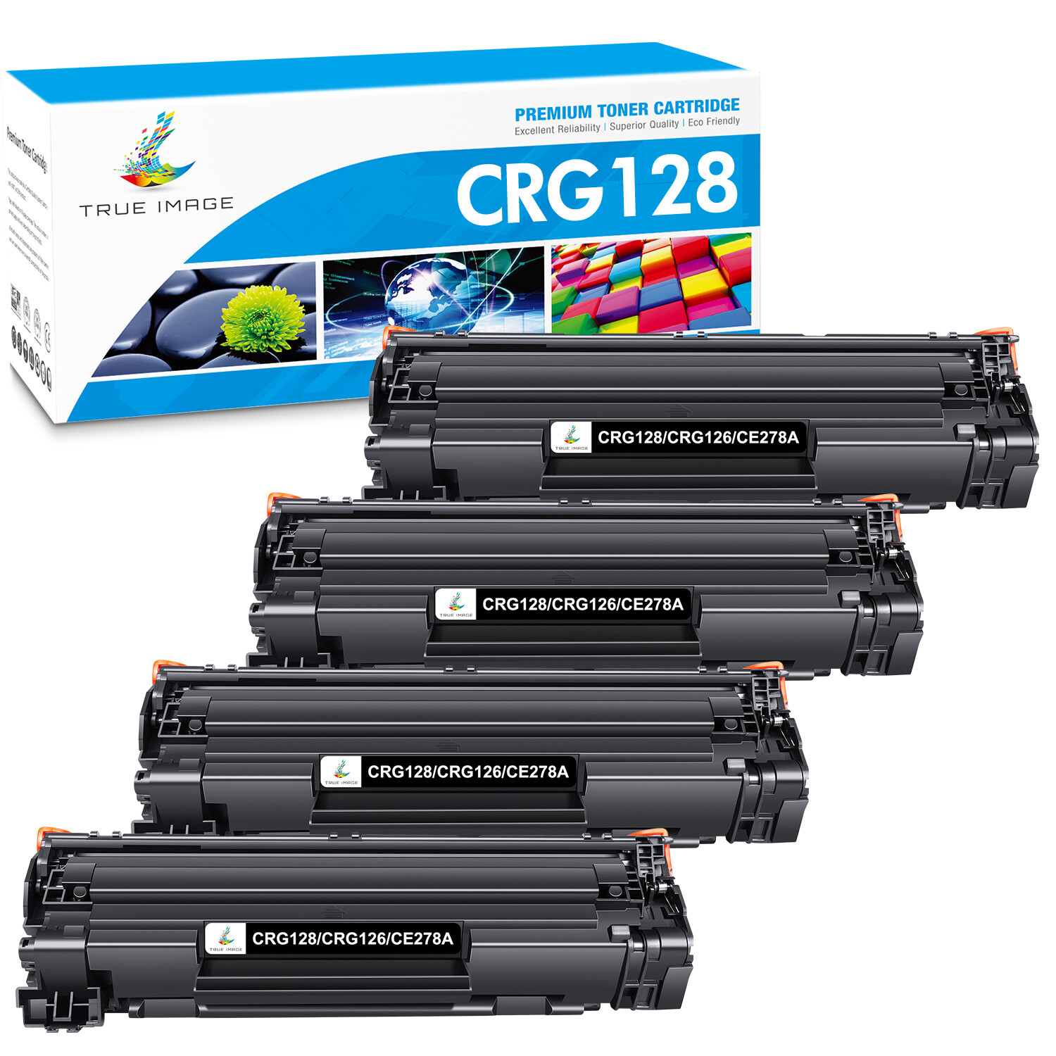4 Pack CRG128 High Yield Toner For Canon 128 ImageClass MF4770n MF4880dw D530