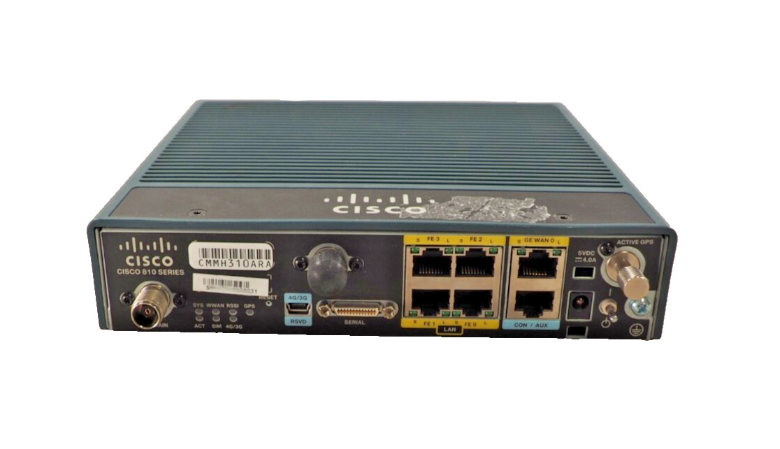 Cisco 810 Series 819-4G Integrated Router NO Antennas , NO PSU