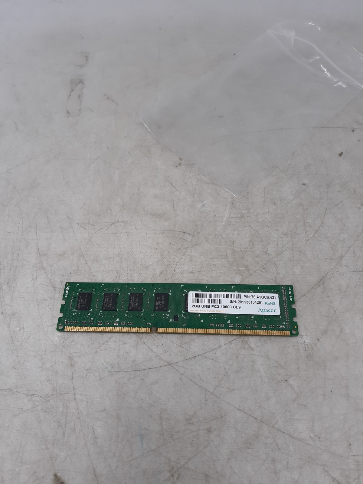 Apacer 2GB DDR3 PC3-10600 1333MHz CL9 240-Pin Desktop RAM Module (78.A1GC6.421)