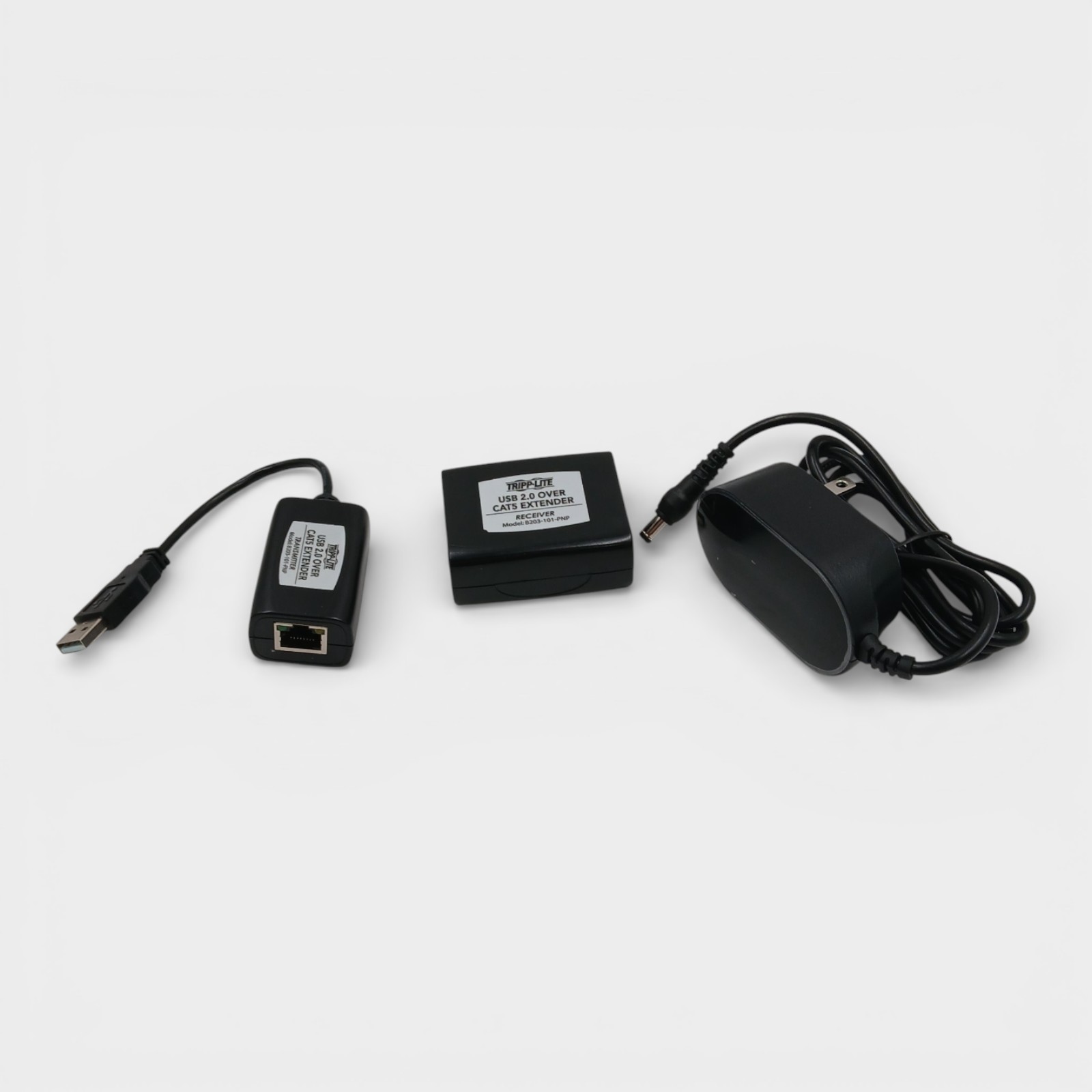 Tripp Lite 1-Port USB 2.0 over Cat5 Cat6 Extender Hub Transmitter & Receiver (Un