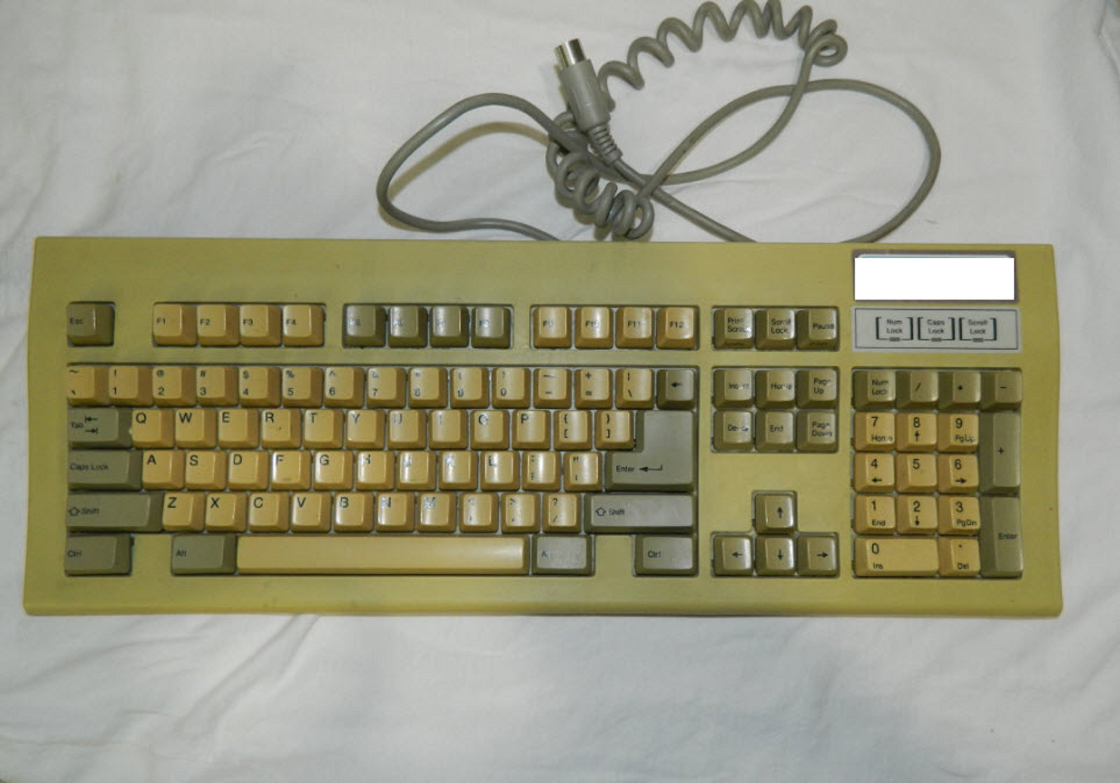 CHICONY PS/2 AT STYLE VINTAGE PC COMPUTER KEYBOARD  White KB-5311