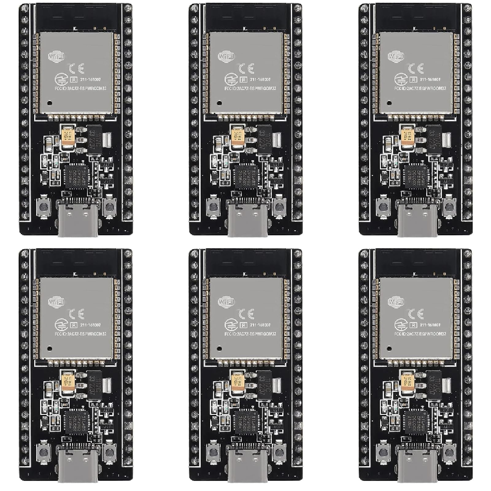 Used 6 Pieces of ESP32-DevKitC-32 Development Board modules(ESP-32D,ESP ...