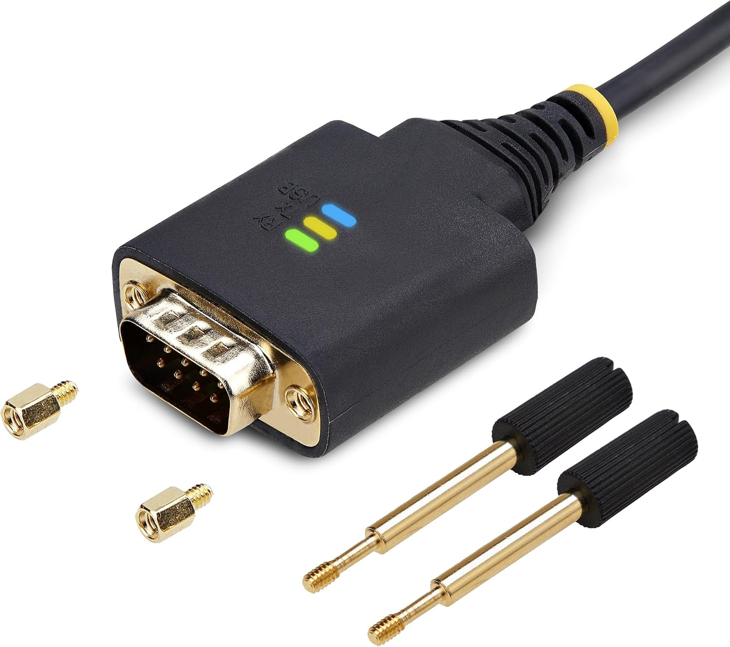 Startech 6Ft (2M) USB to Serial Adapter Cable, COM Retention, FTDI, USB-A to DB9