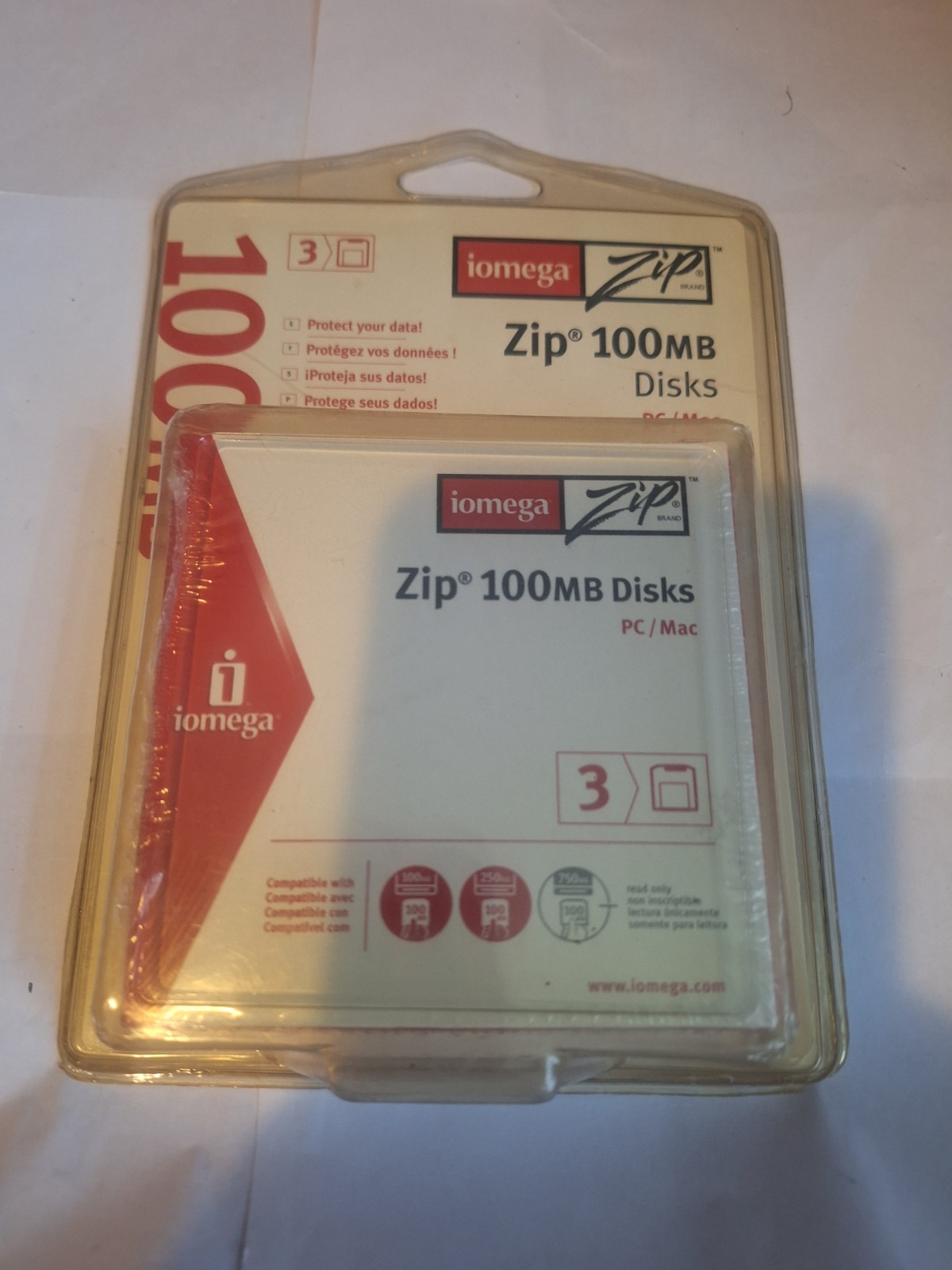 NEW SEALED IOMEGA 11057600 ZIP 100MB DISKS PC MAC