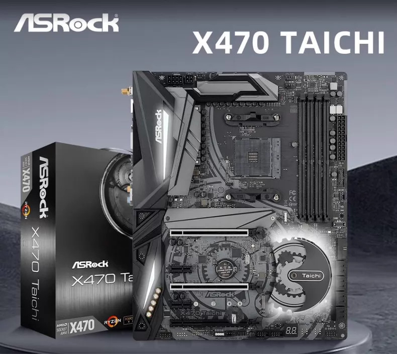 ASRock X470 Taichi AM4 DDR4 ATX Motherboard PCIe 3.0 M.2 SATA III WiFi Tested
