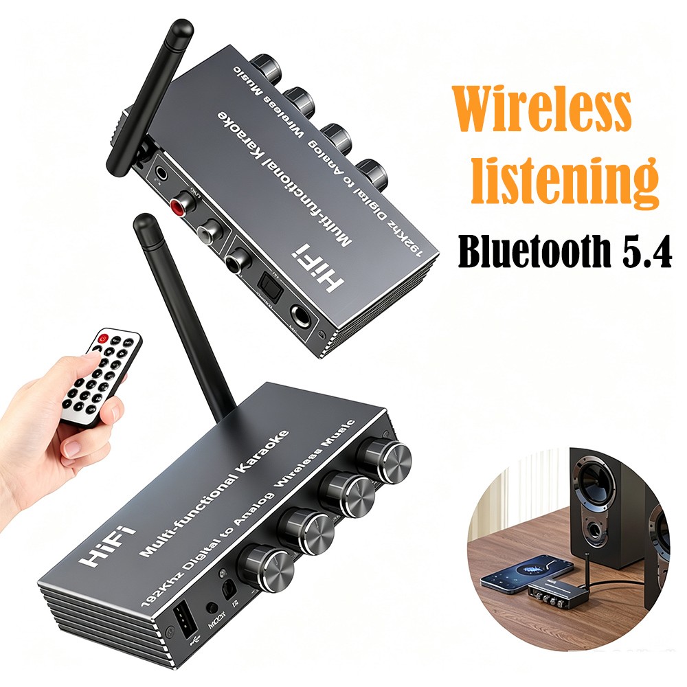 Bluetooth 5.4 Transmitter Receiver TV Home Stereo Audio Adapter 3.5mm AUX RCA