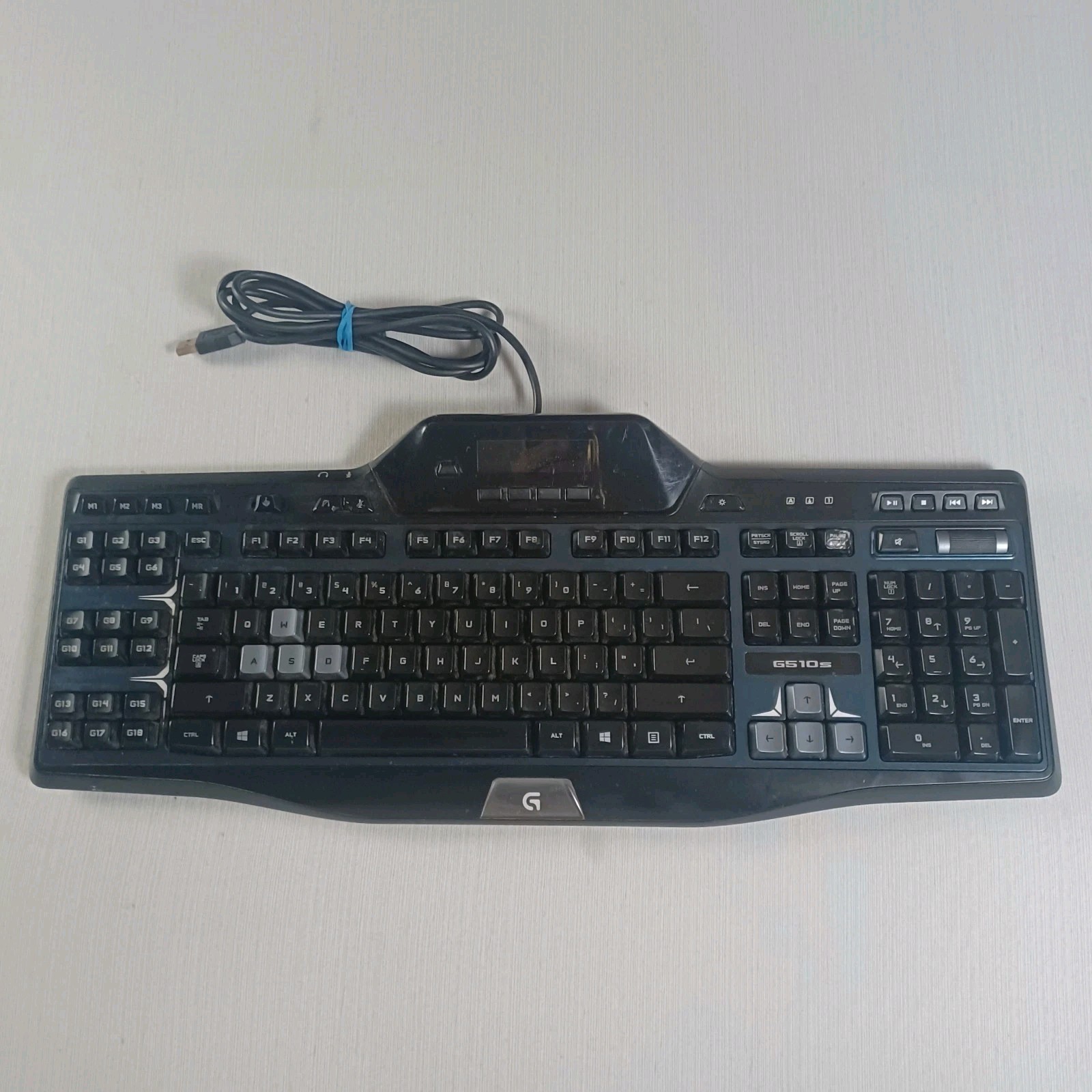 Logitech G510s Gaming Keyboard USB Wired Backlit LCD Programmable TESTED