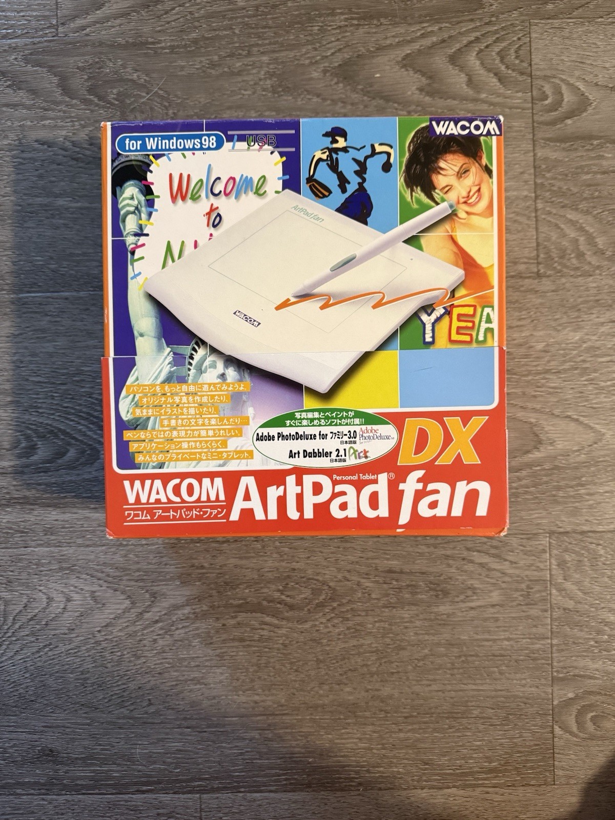 Vintage Wacom ArtPad fan DX Boxed Windows 98 -NO PEN- Retro Tech Japan
