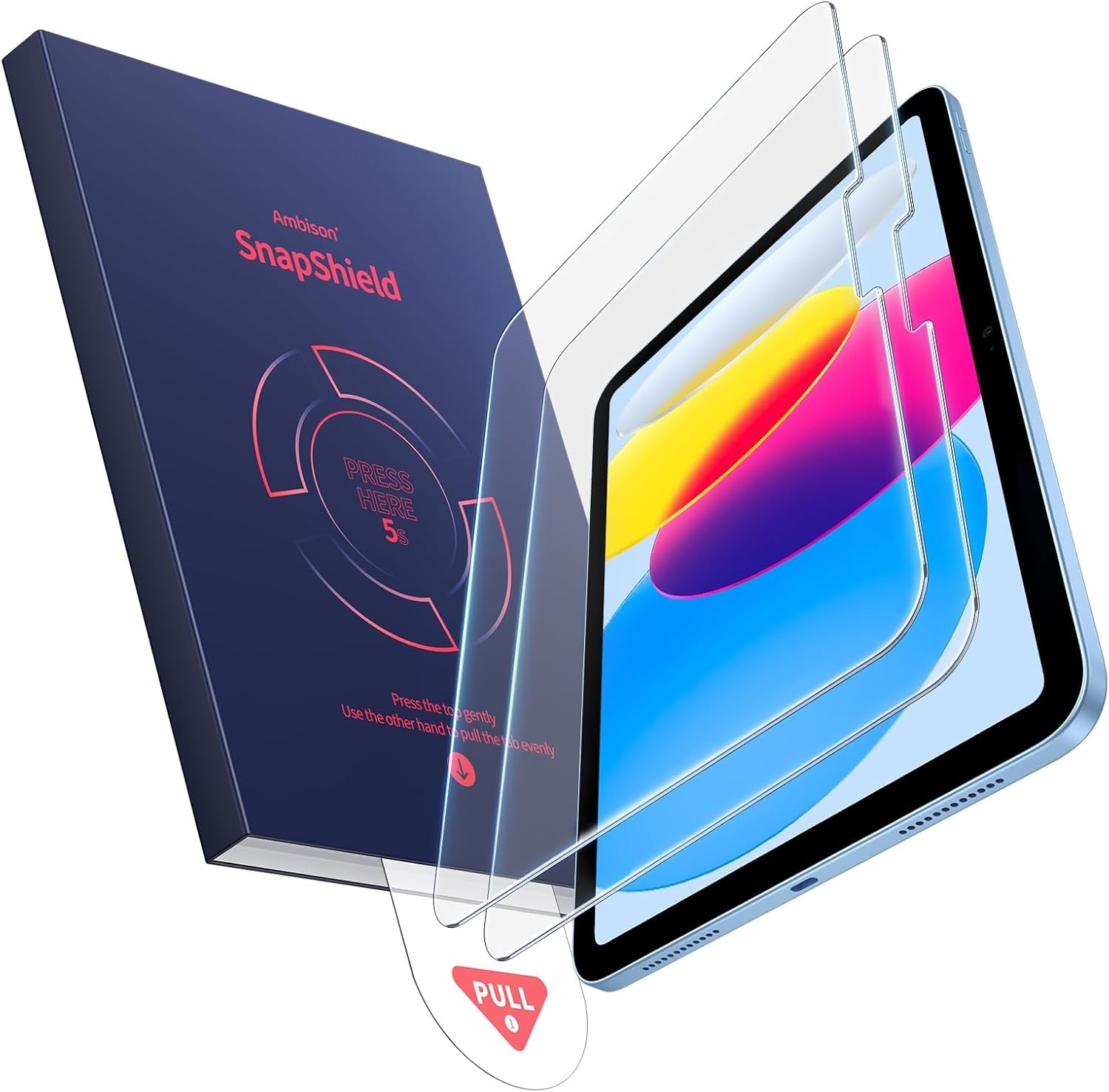 2 Pack Screen Protector for iPad 11th/10th Gen - 10X Stronger Tempered Glass